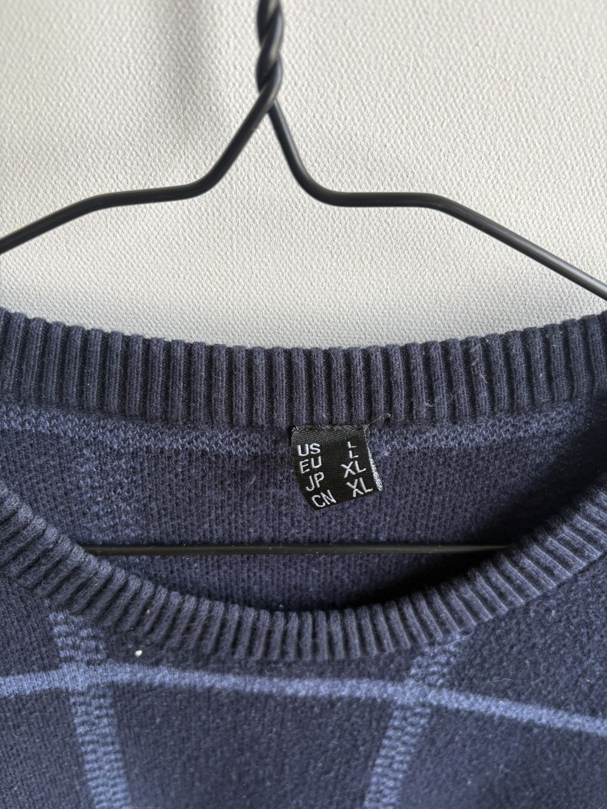 Vintage Vintage Streetwear Hype Design Dark Blue Knitwear Sweater Size US L / EU 52-54 / 3 - 3 Thumbnail