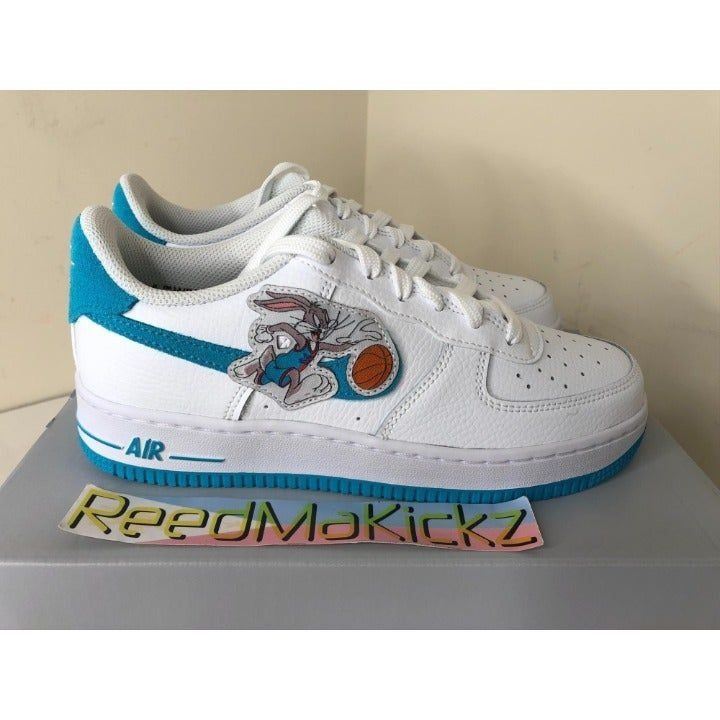 Nike Nike Air Force 1 White Hare Space Jam GS 5Y Size US 5 / EU 37 - 3 Thumbnail