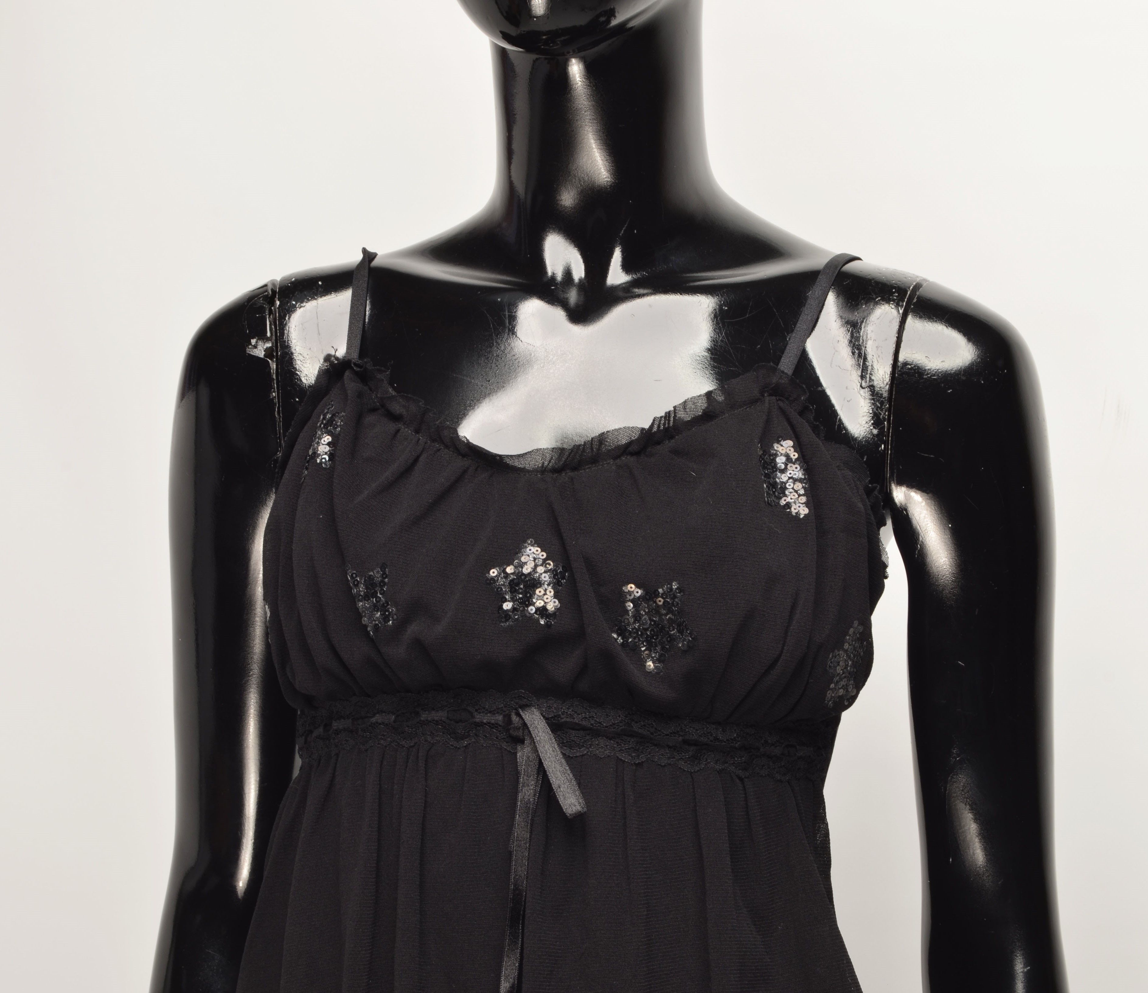 Vintage Vintage Clockhouse Y2K Mesh Coquette Goth Top Size S / US 4 / IT 40 - 2 Thumbnail