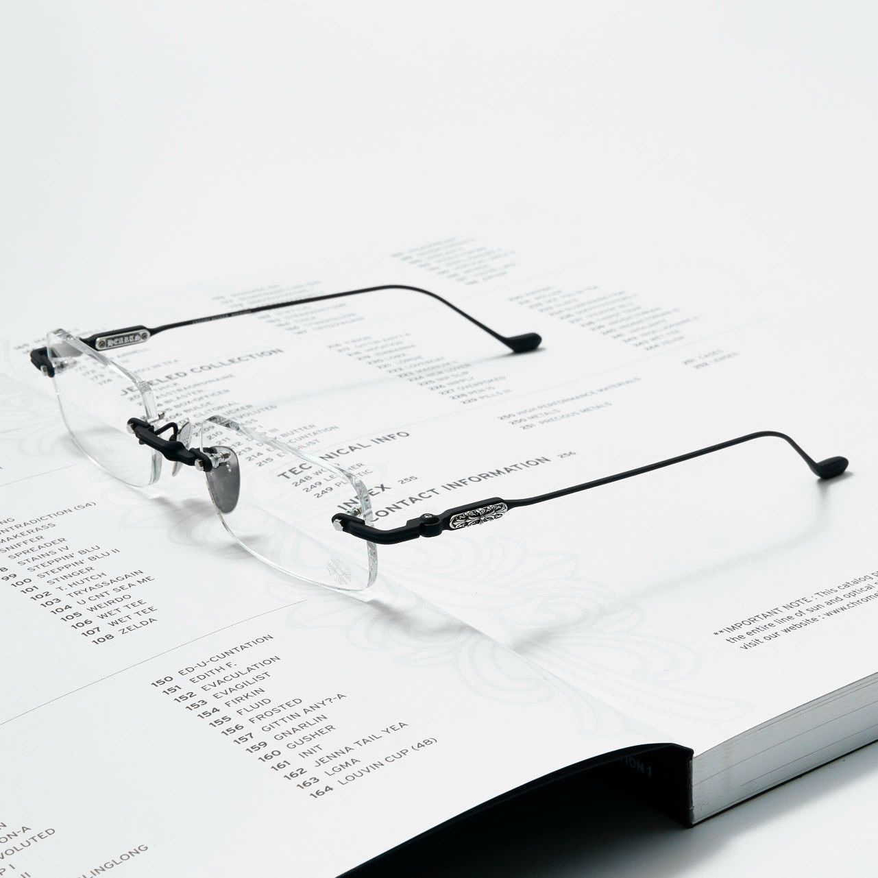 Chrome Hearts CHROME HEARTS SOFFFFFFFFERS II MATTE BLACK/SHINY SILVER GLASSES Size ONE SIZE - 2 Thumbnail