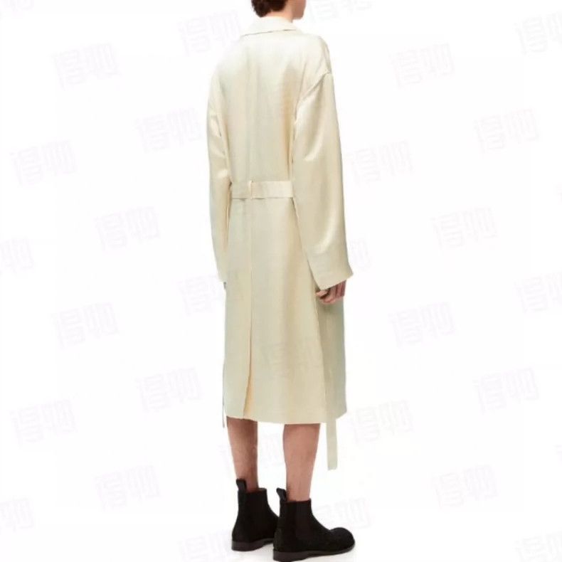 Loewe LOEWE size46 Beige artificial fiber double vent long coat Size US S / EU 44-46 / 1 - 8 Thumbnail