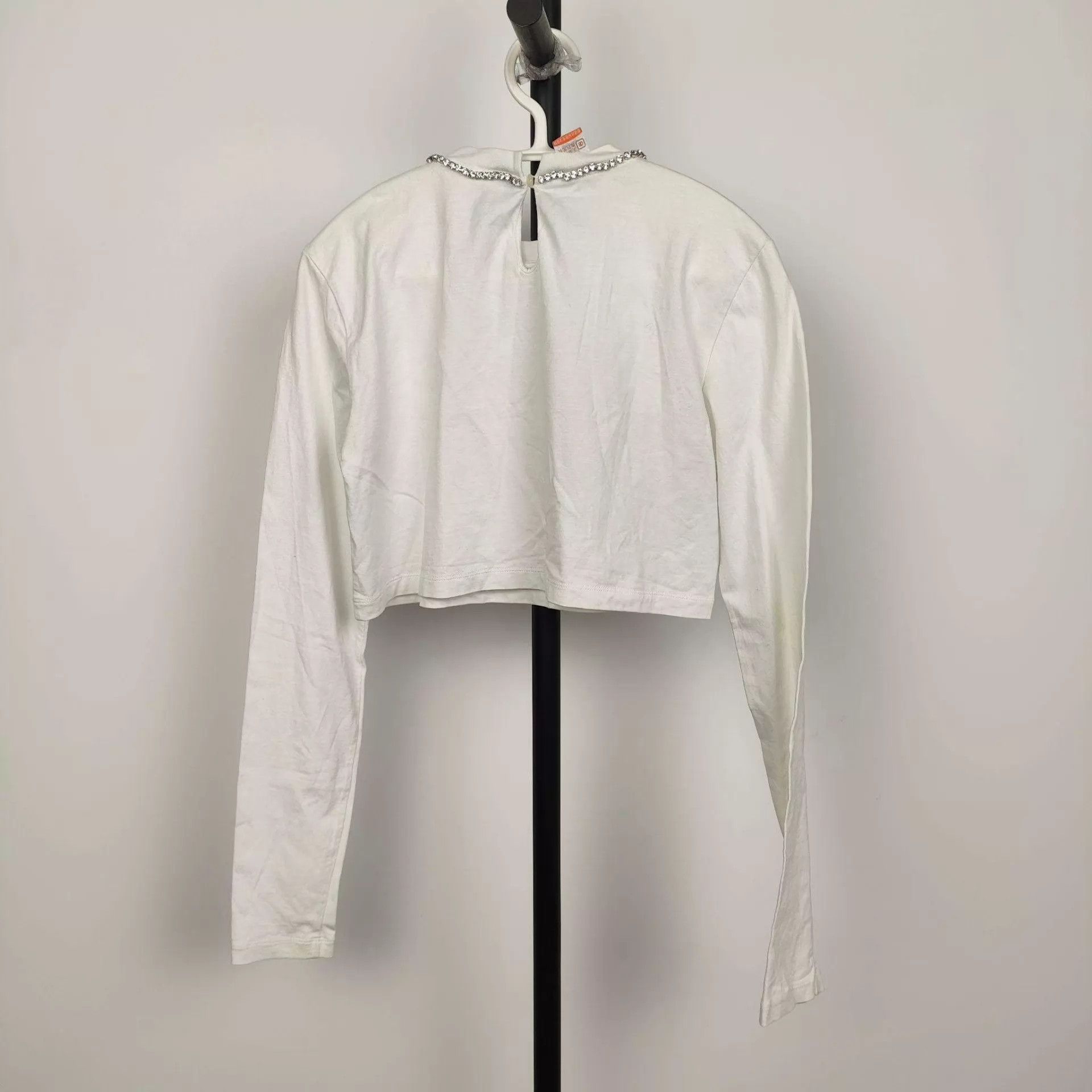Miu Miu Miu Miu Crystal Long Sleeve White XS Size XS / US 0-2 / IT 36-38 - 2 Thumbnail