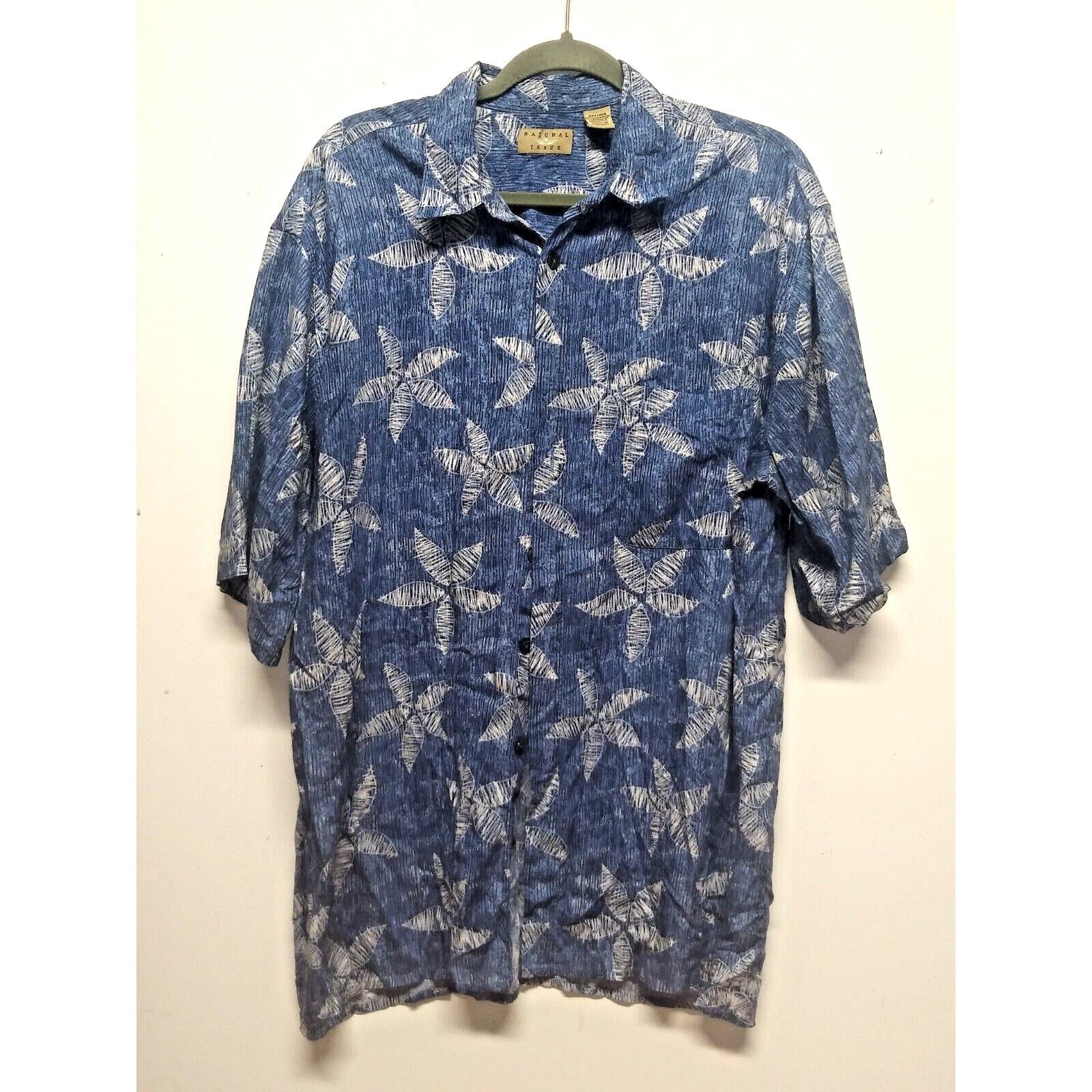 Natural Issue Hawaiian Shirt Mens Size XLT floral tropical dusky blue Natu Size US XL / EU 56 / 4 - 1 Thumbnail