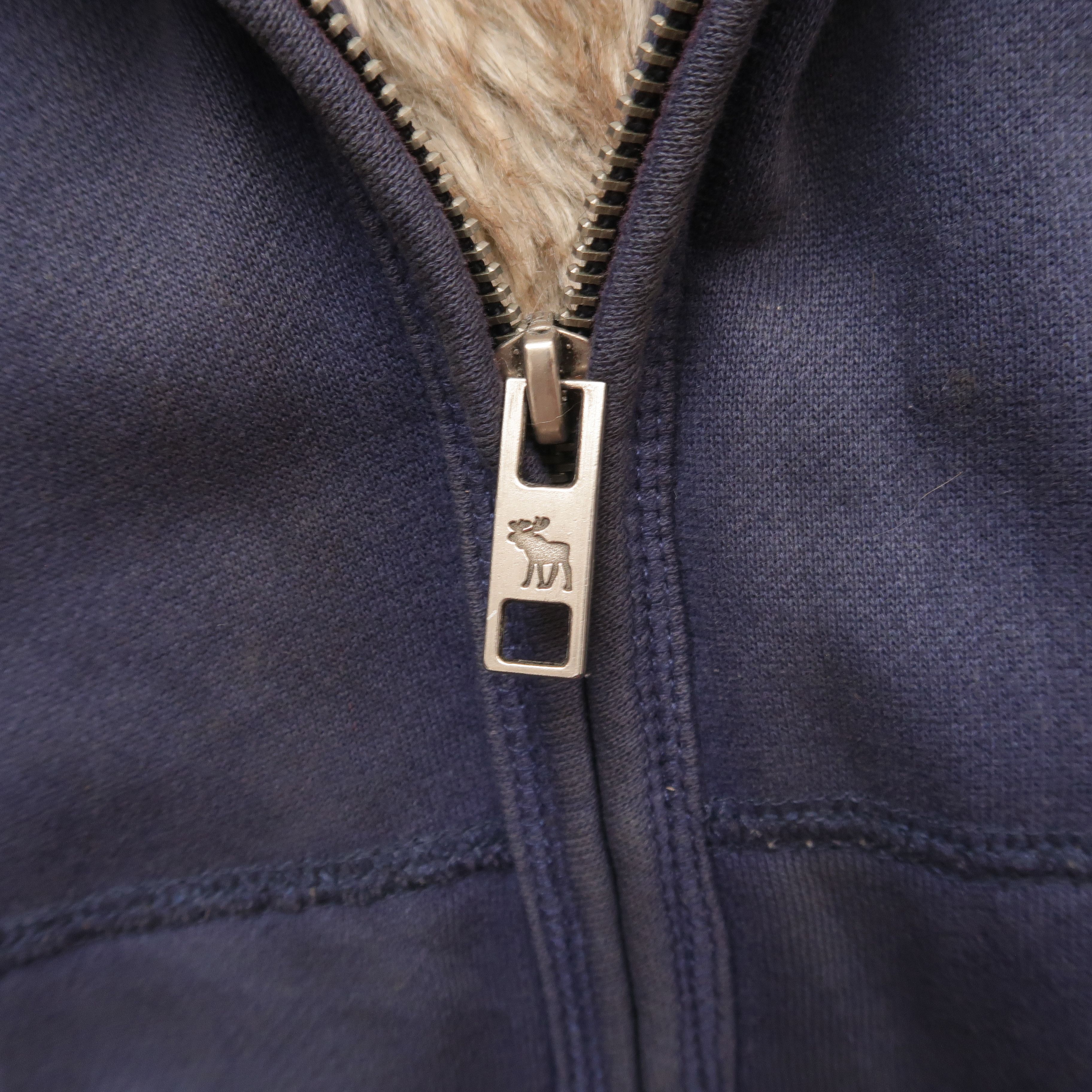 Abercrombie & Fitch Vintage Y2K Abercrombie & Fitch Zip Fur Hoodie Big Spell Out Size US M / EU 48-50 / 2 - 6 Thumbnail