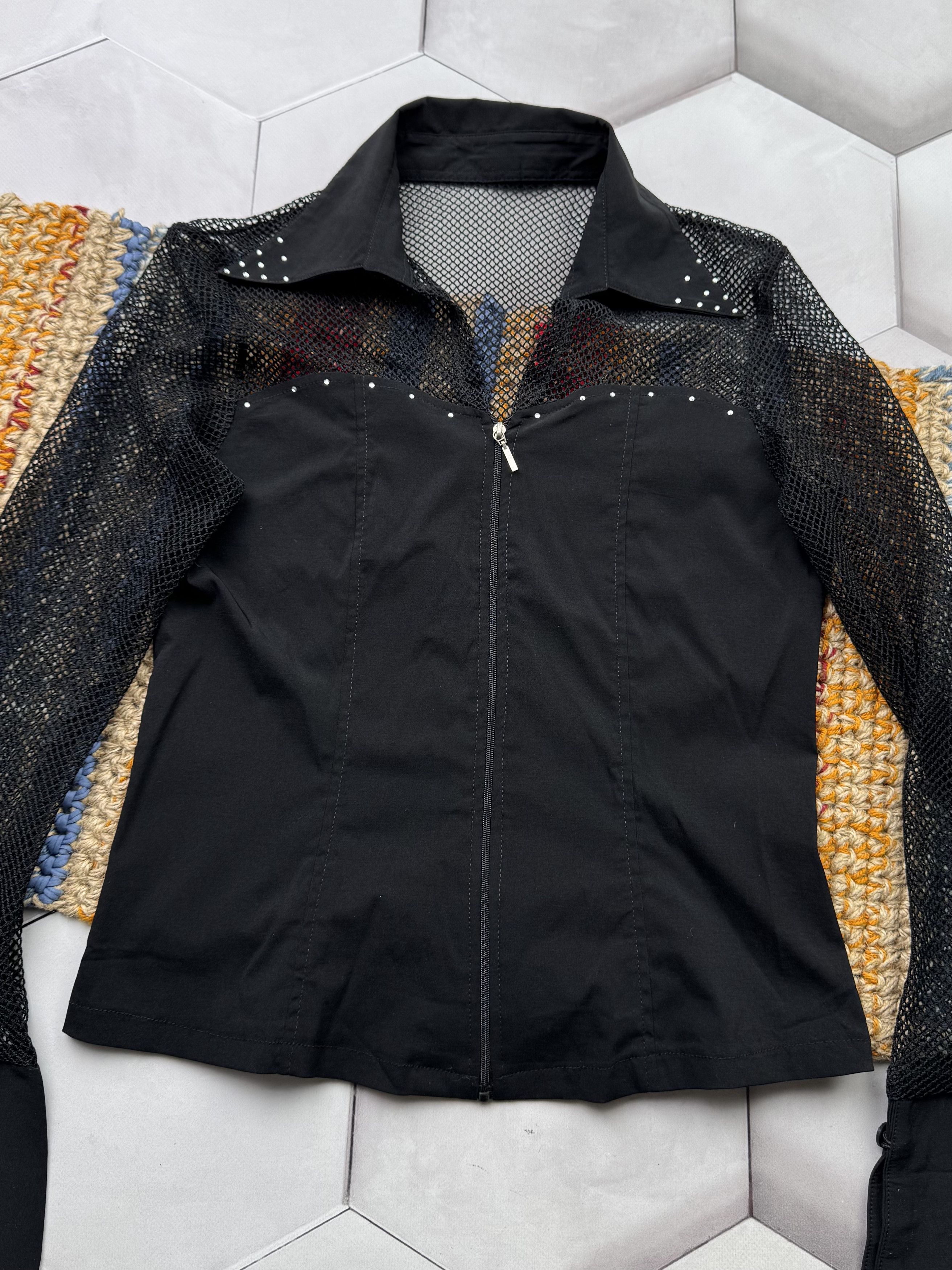 Vintage Vintage Cropped Blouse With Mesh Details Size M / US 6-8 / IT 42-44 - 2 Thumbnail