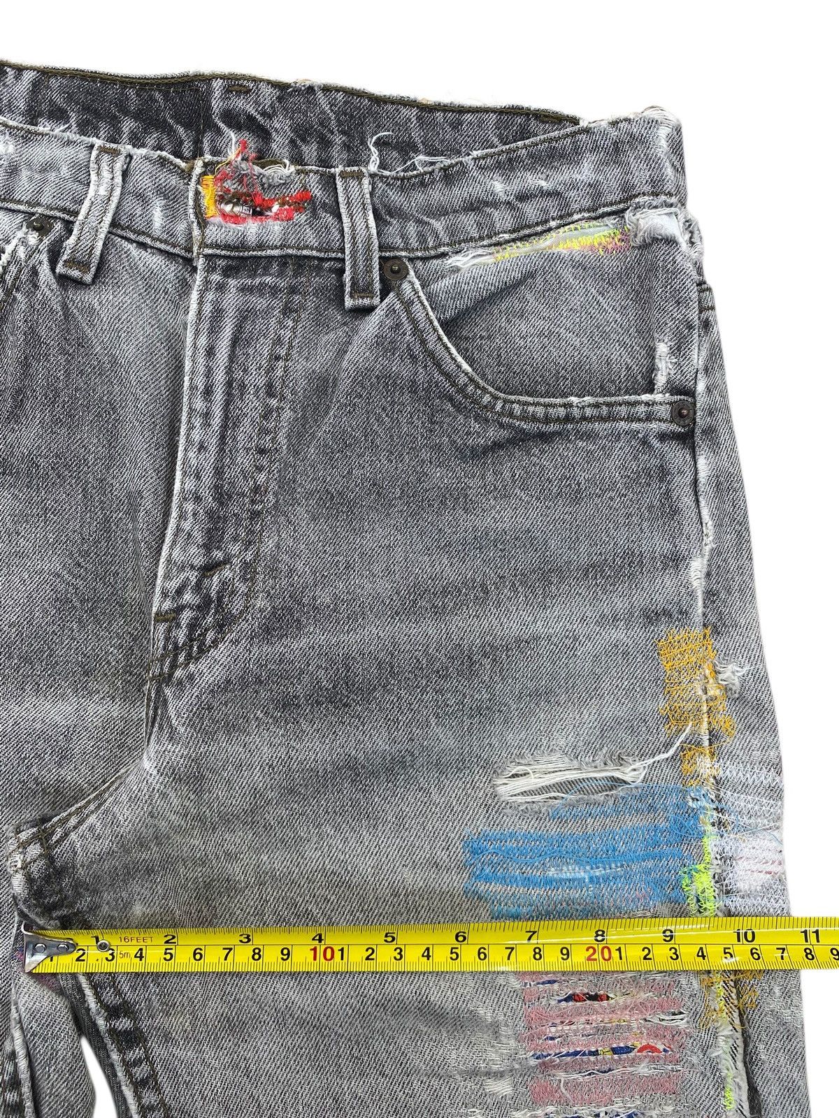 Levi's Levi’s Multicoloured Patched Repair Straight Leg Jeans Size US 28 / EU 44 - 7 Thumbnail