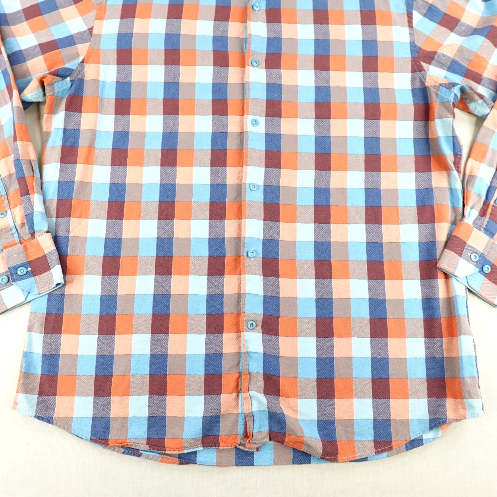Luchiano Visconti VINTAGE Luchiano Visconti Shirt Mens XL Blue Plaid Button-Up Long Sleeve Cotton Classic Designer Size US XL / EU 56 / 4 - 3 Thumbnail