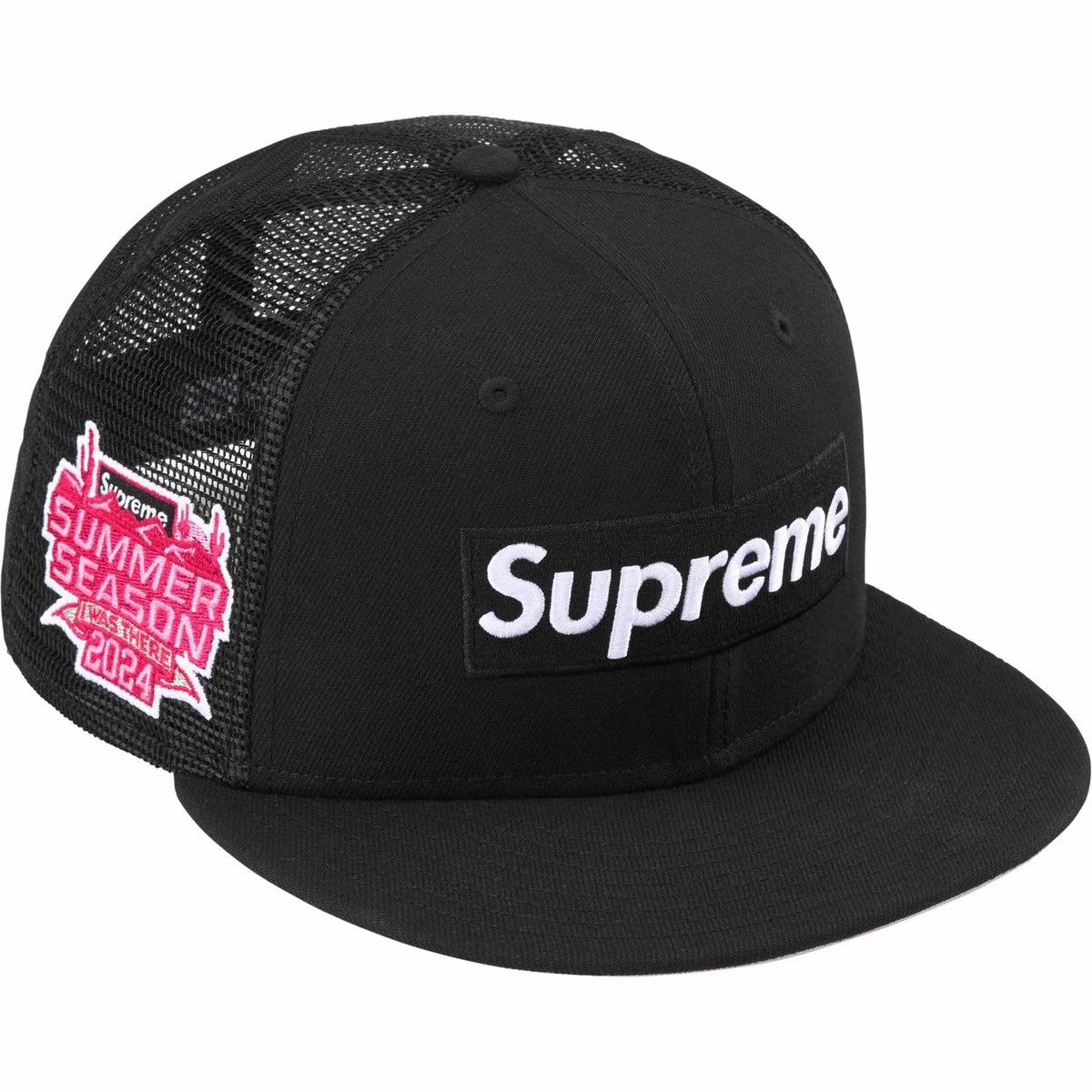 New Era × Supreme Supreme Mesh Back Fitted Box Logo Hat (SS24)(7 5
