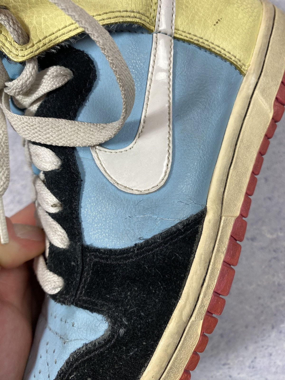 Nike × Vintage 2008 Nike Dunk High 6.0 SB Skateboard Powder Blue Lemon Size US 6 / IT 36 - 10 Thumbnail