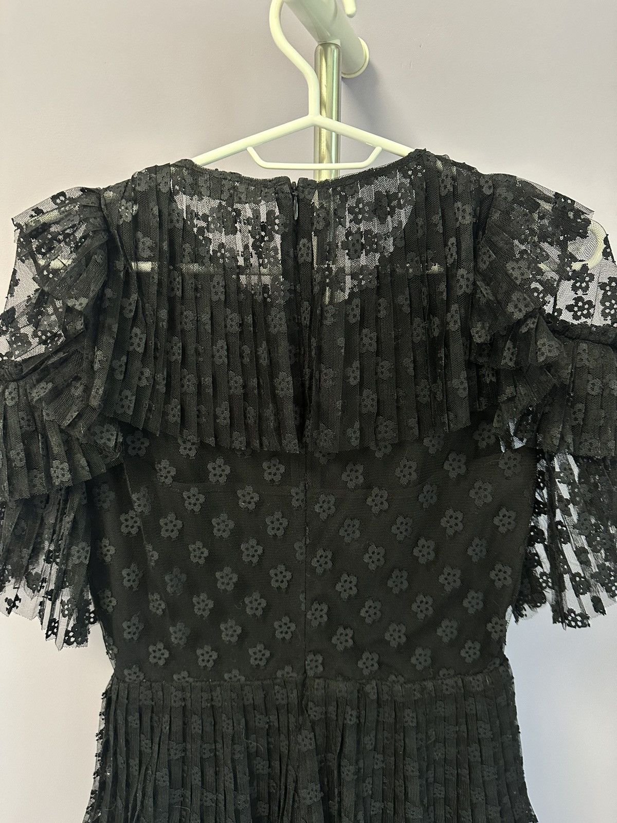 Designer × Sandro Sandro Floral-lace tiered dress Black Size XS / US 0-2 / IT 36-38 - 10 Thumbnail