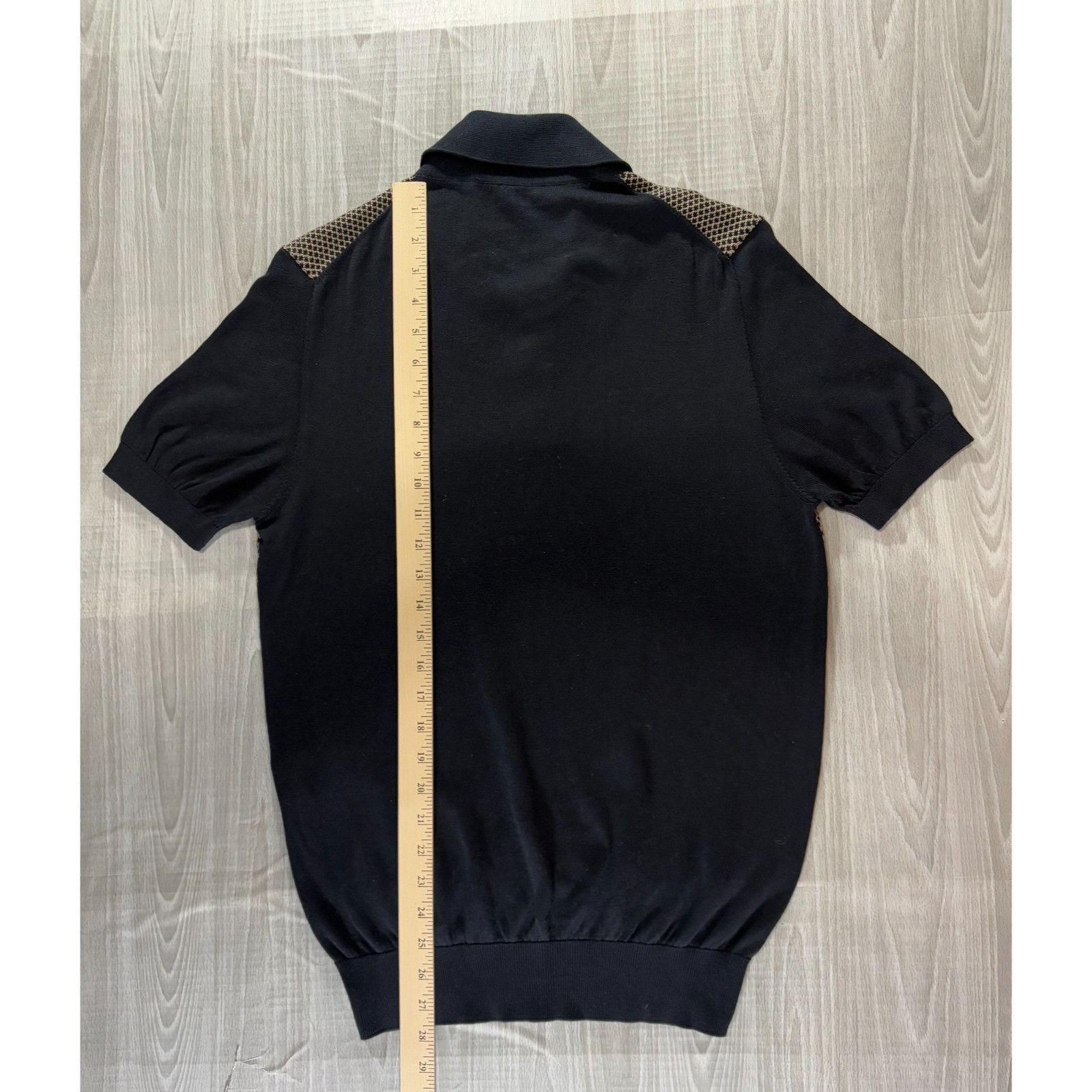 BOGLIOLI cotton knit Polo Sweater size M color navy cream NW