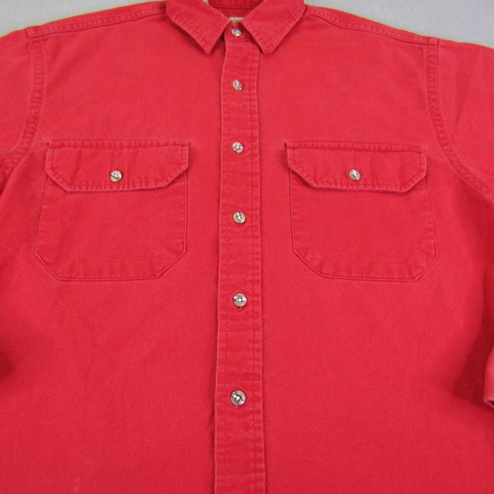 Vintage VINTAGE REI Shirt Mens Large Red Button Up Hiking Outdoor 80s Collared Long Sleeve Button-Up, Casual Workwear, Cotton, 80s Theme, Pockets, Regular Fit Size US L / EU 52-54 / 3 - 3 Thumbnail