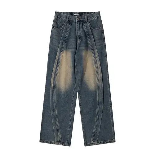 Japanese Brand × Jean Curve Striped Vintage Baggy Jeans Size US 32 / EU 48 - 1 Thumbnail
