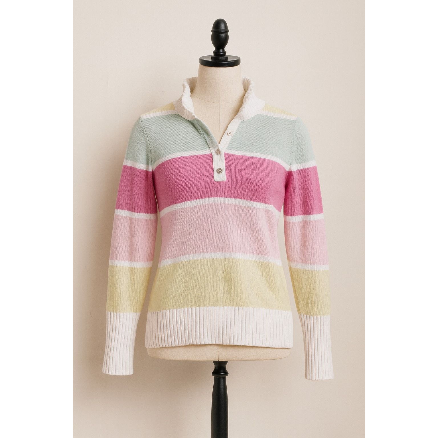 Other Together Pastel Stripe Cotton Sweater S Size S / US 4 / IT 40 - 1 Thumbnail