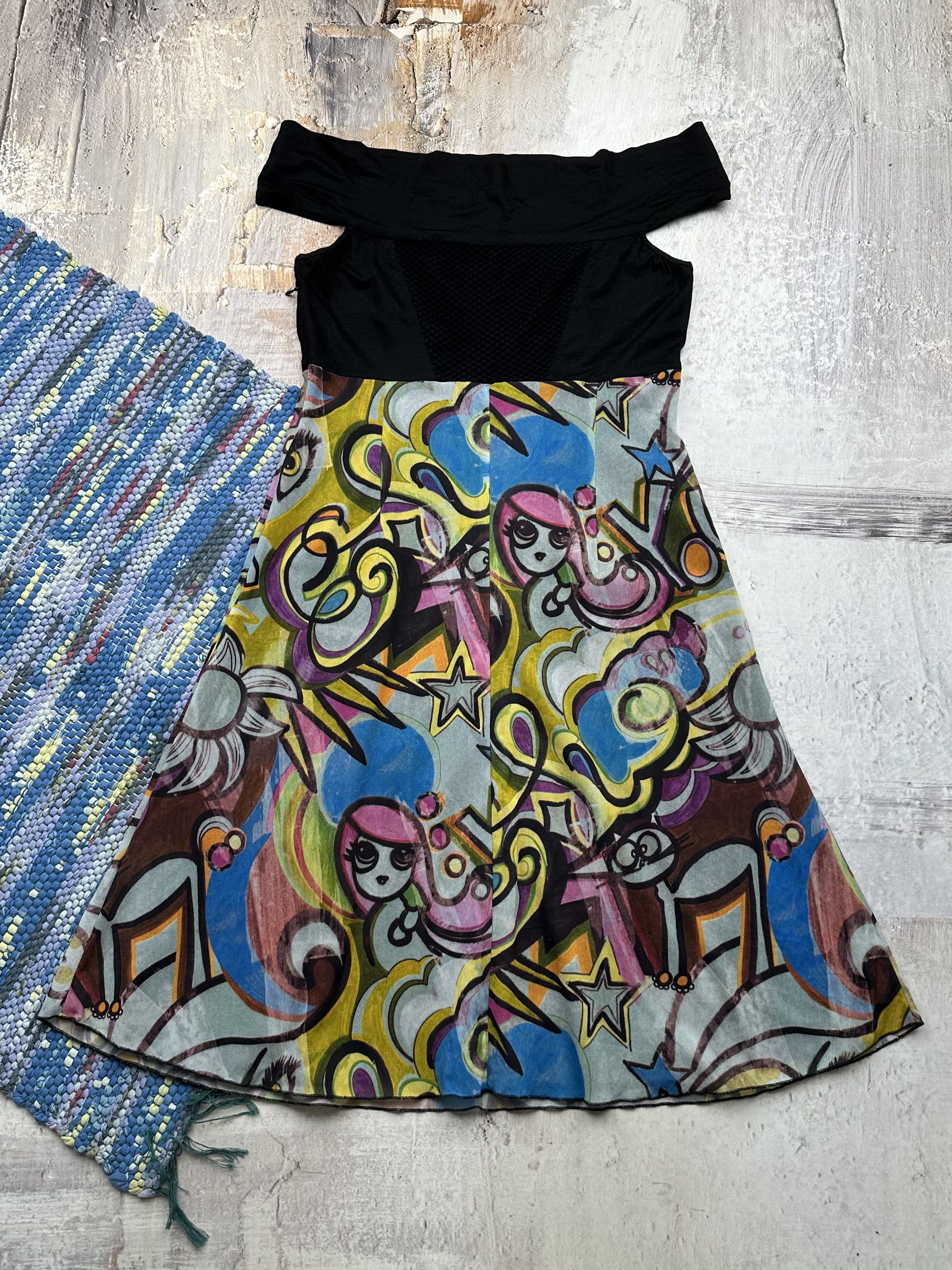 Japanese Brand Vintage Printed Dress A255(59) Size M / US 6-8 / IT 42-44 - 1 Thumbnail