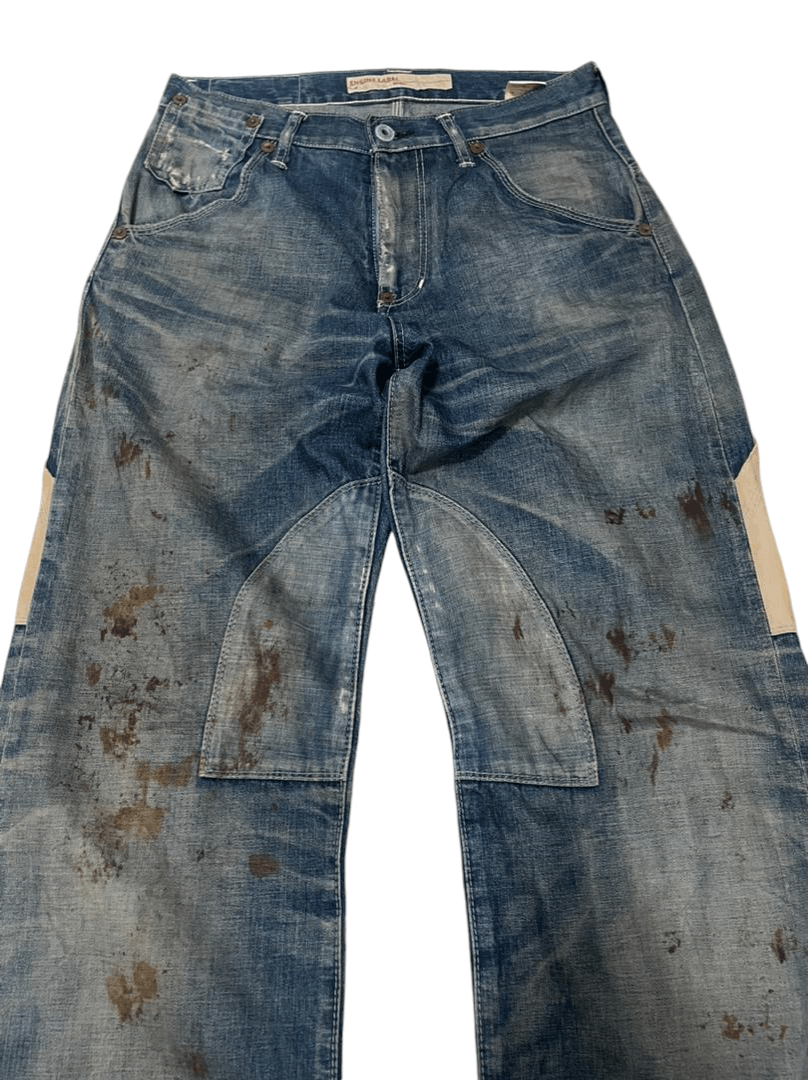 Japanese Brand 💥Flared Kapital Style Engine Label Japanese Denim💥 Size US 31 - 6 Thumbnail