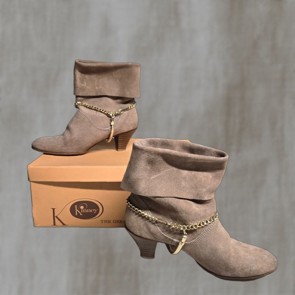 Vintage VINTAGE Kinney Boots Western Ankle Adult Women Size 7.5 Brown Western Cowboy Horse Comfort Shoes Mens Womens Girls not applicable Size US 7.5 / IT 37.5 - 1 Thumbnail