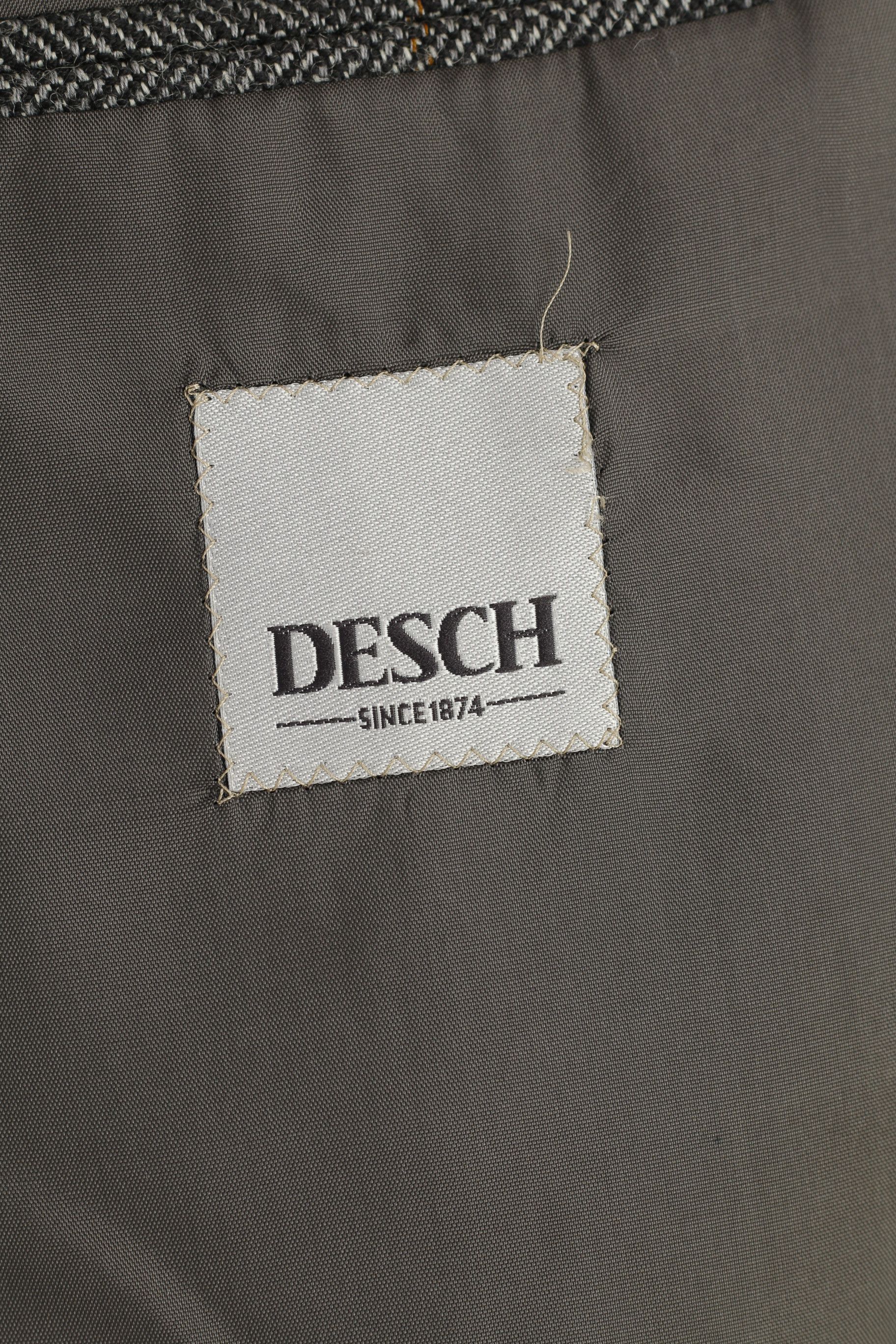 Vintage Desch Men 42 52 Blazer Wool Grey Breasted Jacket 1222 Size 42R - 4 Thumbnail