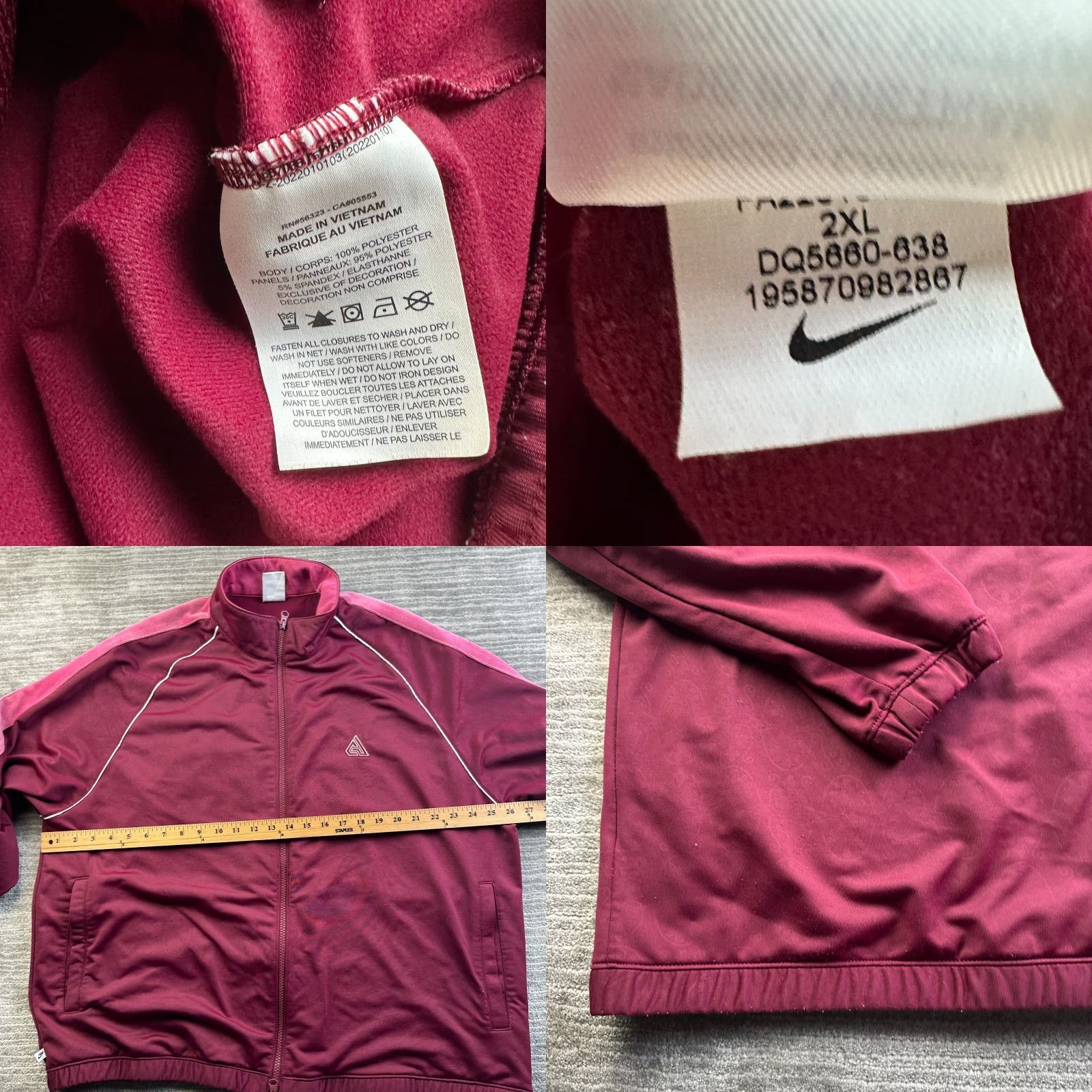 Nike VINTAGE Nike Jacket Mens 2XL XXL Red Track Giannis Basketball Athleisure Gym Training Size US XXL / EU 58 / 5 - 8 Thumbnail