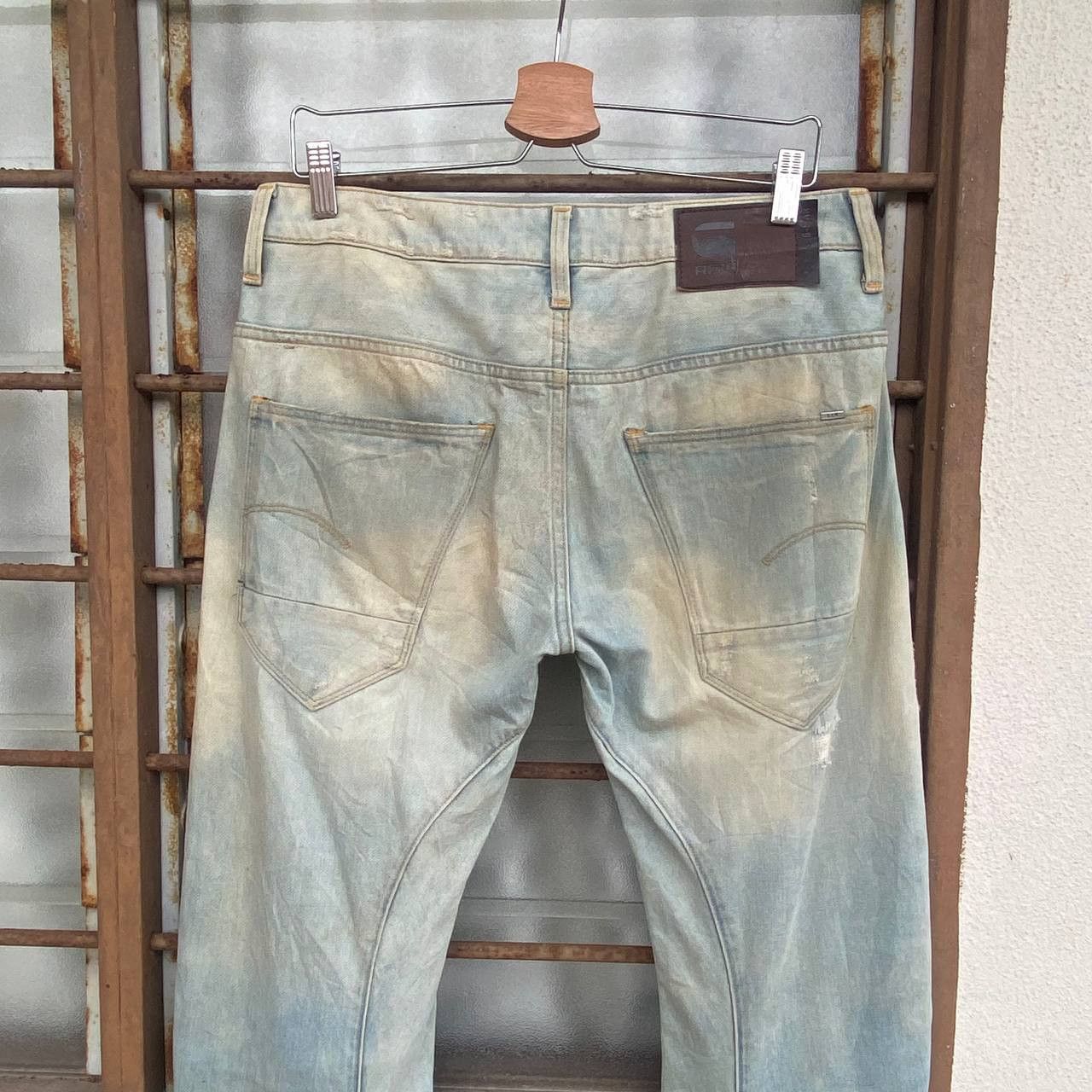 G-Star VTGE GSTAR DISTRESSED JEAN RUSTY WASH ASSYMETRIC LEG SLIMFIT Size US 30 / EU 46 - 13 Thumbnail