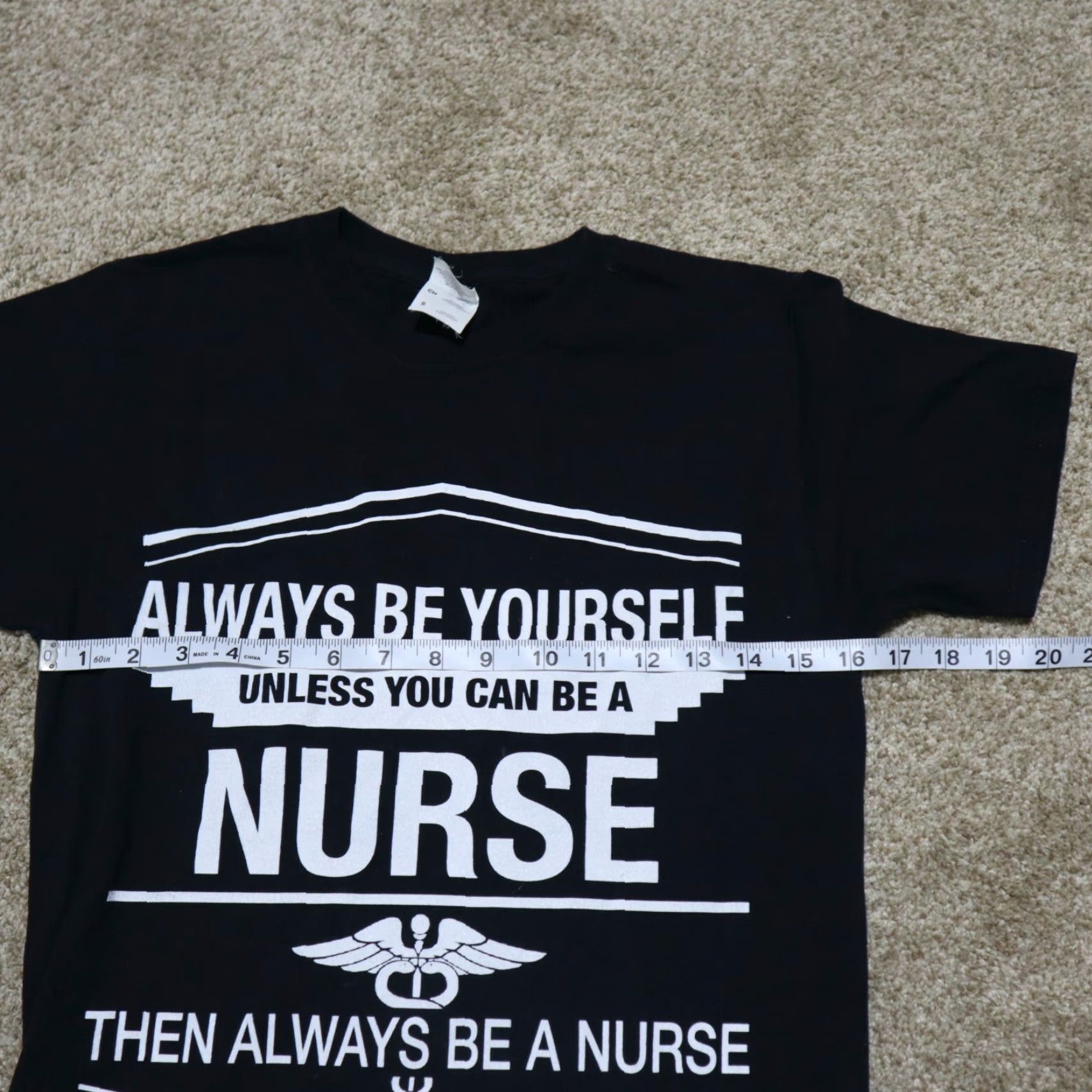 Fruit Of The Loom Always Be Yourself Unless You Can Be a Nurse Graphic Black T Shirt Men Size S Size US S / EU 44-46 / 1 - 4 Thumbnail