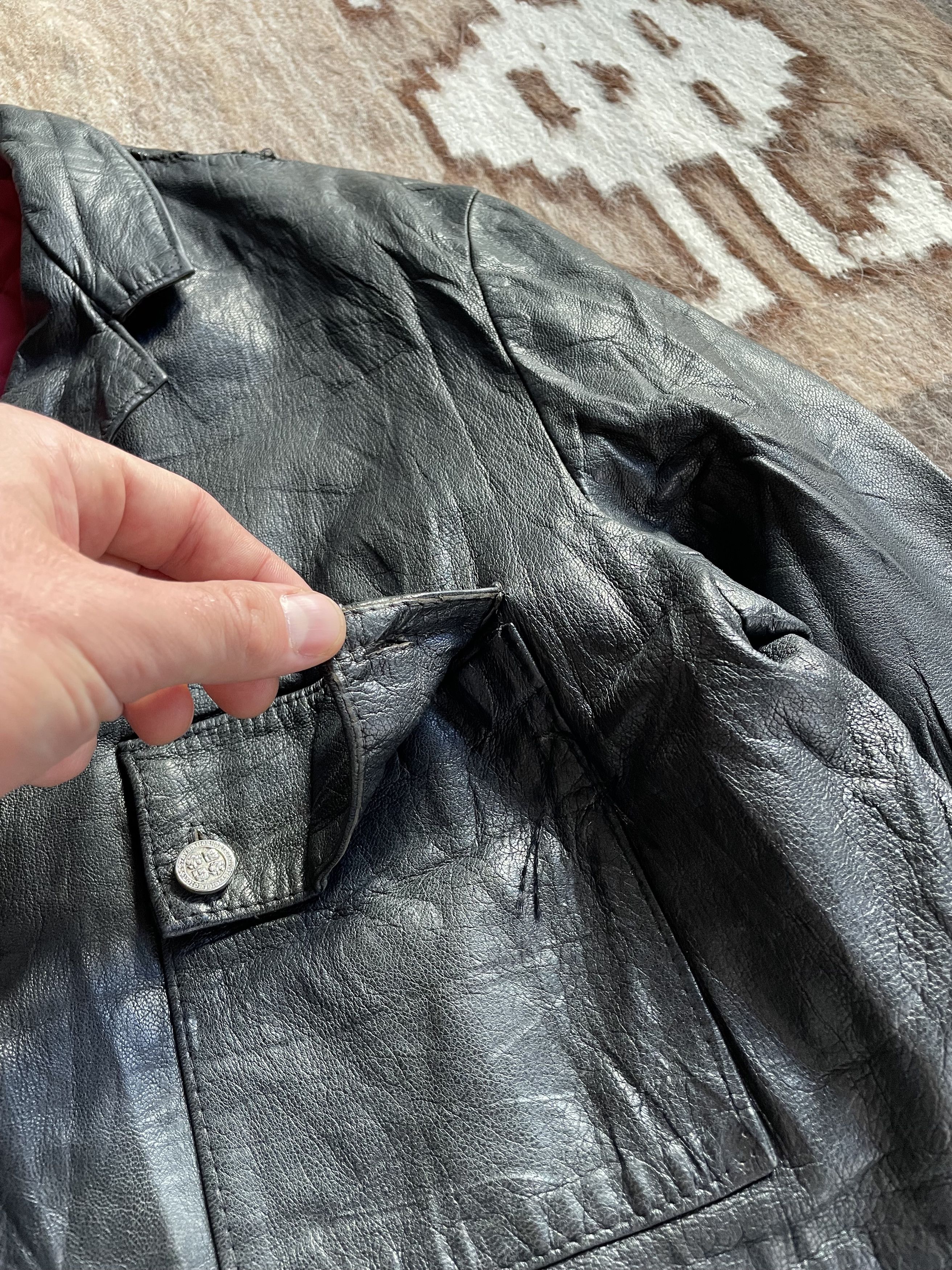 Vintage Akta Getskinn Vintage 40s 50s Military Leather Jacket 7928AC Size US L / EU 52-54 / 3 - 9 Thumbnail