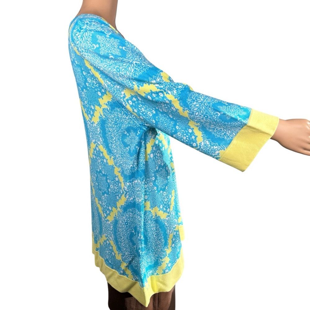 Other NWT New Soft Surroundings Blue Yellow Rayon Tunic Size 1X Size XL / US 12-14 / IT 48-50 - 2 Thumbnail