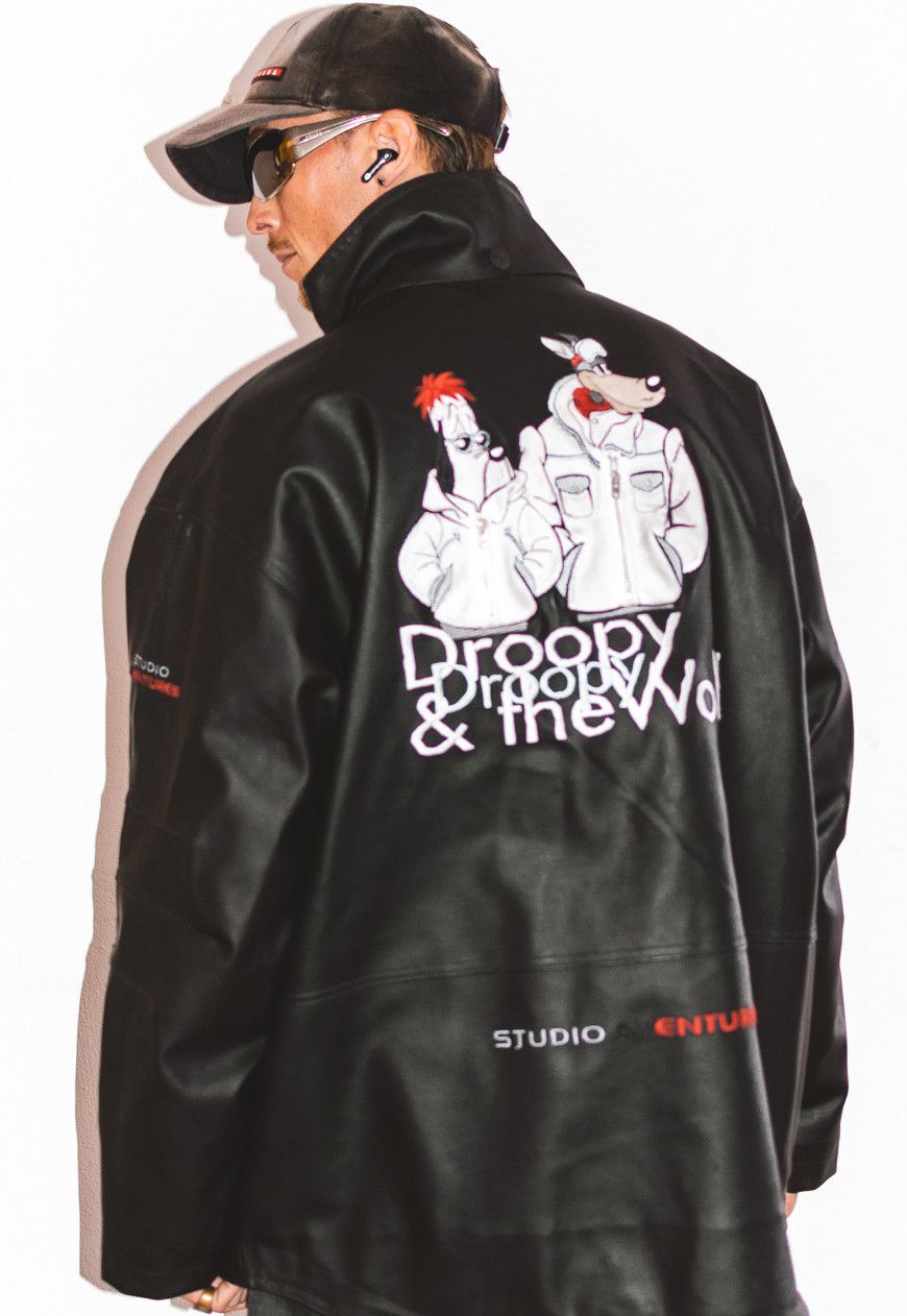 Vintage Collectible 90s vintage Droopy fux leather waterproof jacket Size US L / EU 52-54 / 3 - 2 Thumbnail