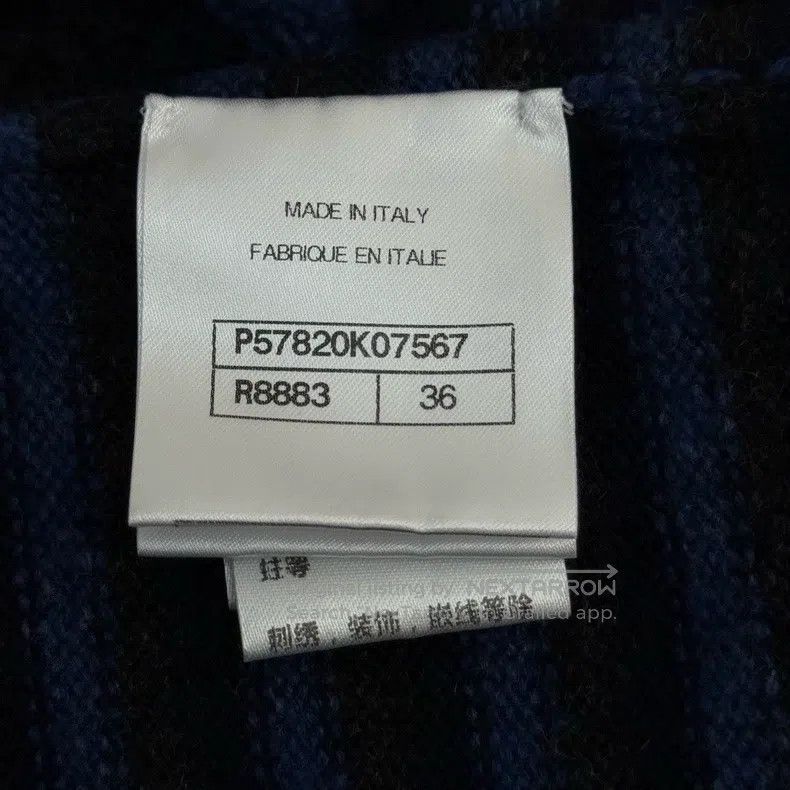 Chanel Chanel Blue and black striped classic logo cashmere turtle Size XS / US 0-2 / IT 36-38 - 6 Thumbnail