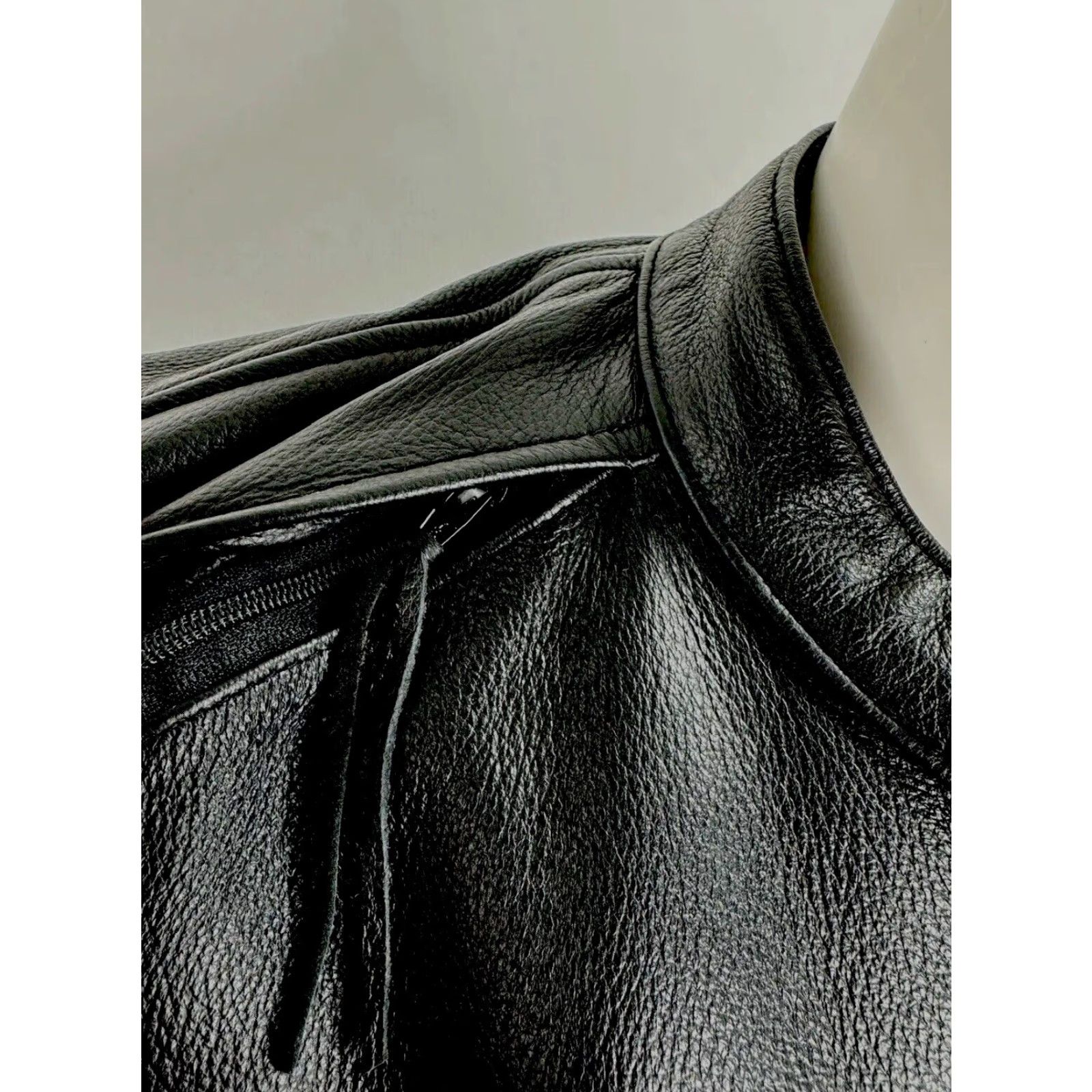 Harley Davidson HARLEY-DAVIDSON Embroidered LEATHER Womens L Motorcycle Jacket - MINT, Black, Motorcycle, Jacket, Women, Harley-Davidson, XS/Adult L Size L / US 10 / IT 46 - 5 Thumbnail
