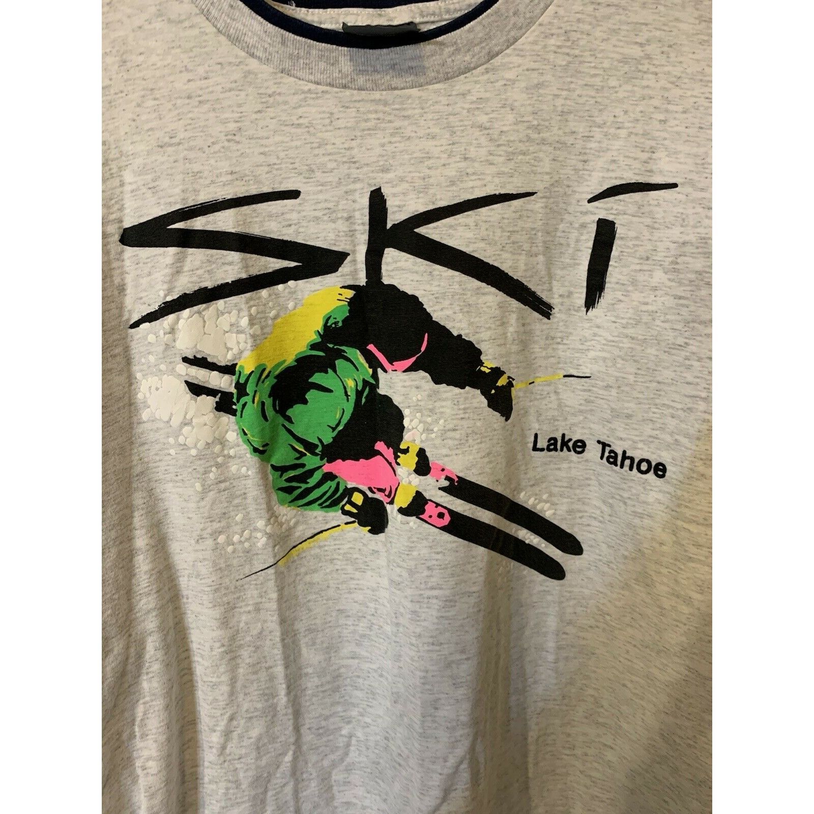 Vintage Vintage 80s Ski Lake Tahoe Downhill Skiing Men’s Sz 3XL Gray Size US XXL / EU 58 / 5 - 1 Thumbnail