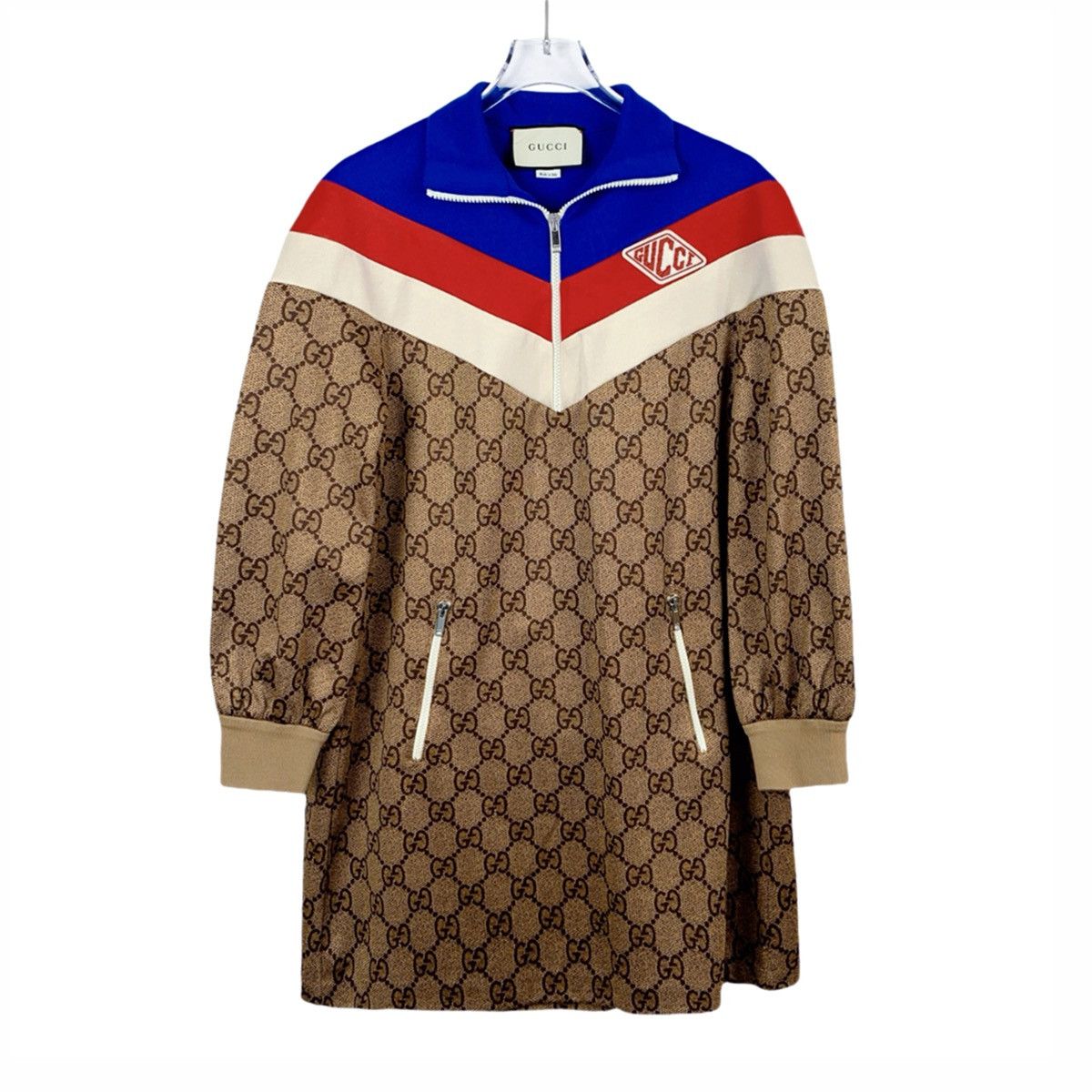 Gucci Gucci All-over Logo Printed Long Sleeve Knitted Dress K26WX Size XS / US 0-2 / IT 36-38 - 1 Thumbnail