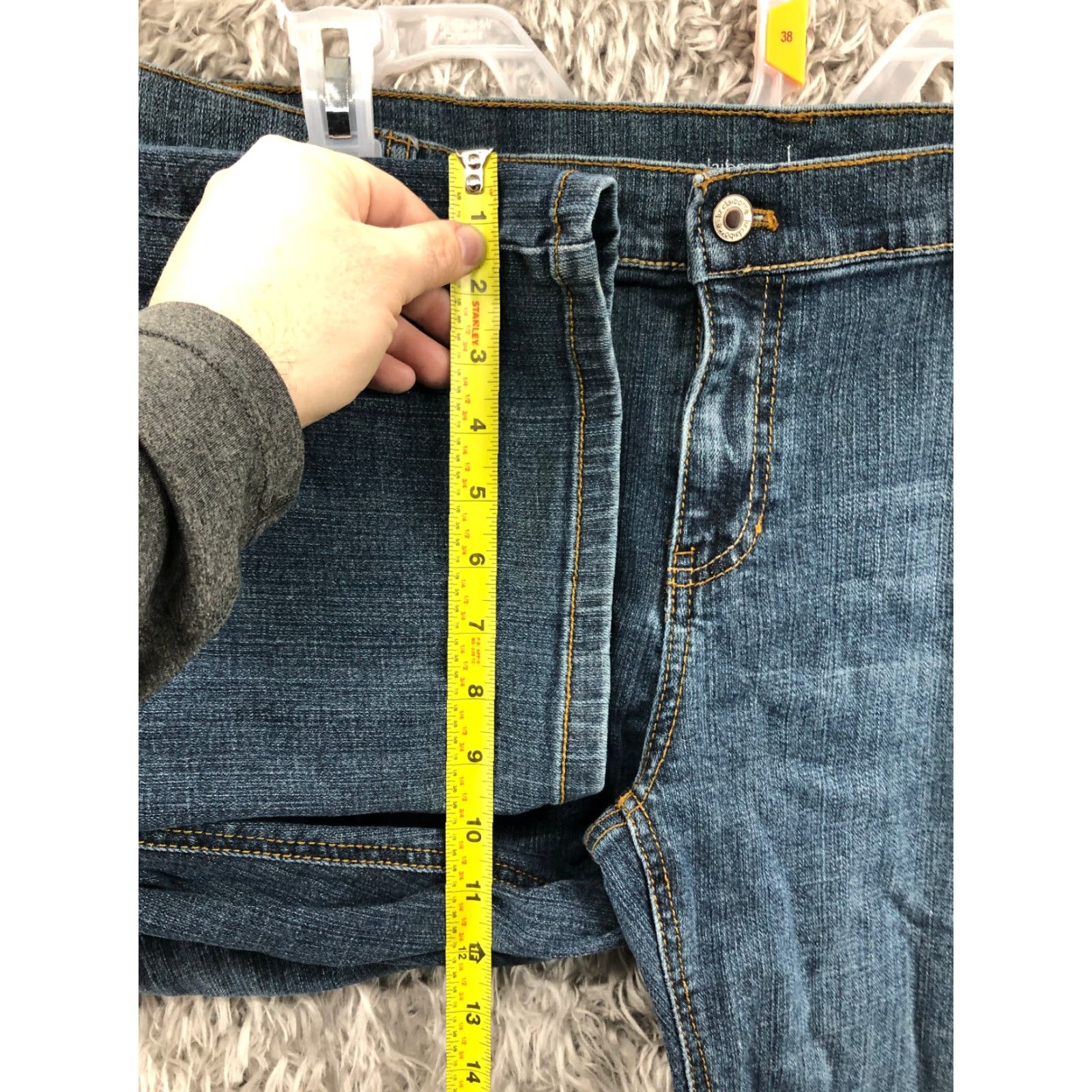 Liz Claiborne Liz Claiborne Jeans Size 16 Womens Mid Rise Dark Wash Blue Denim Slim Bootcut Size 38" / US 16 / IT 52 - 4 Thumbnail