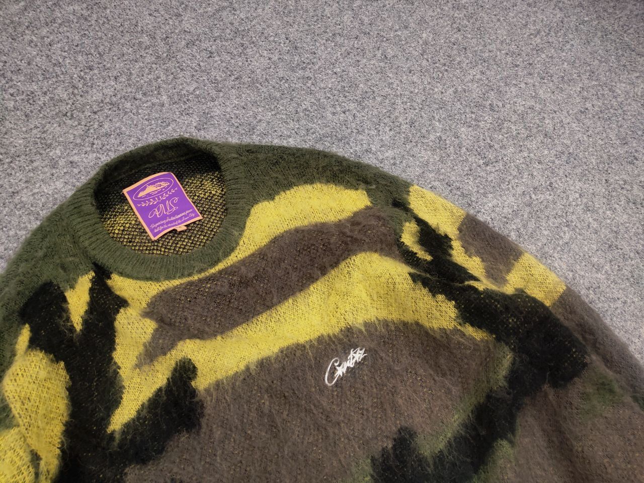 Corteiz Corteiz Mohair Blend Knit Sweater Gutta Green Camo Oversized Size US S / EU 44-46 / 1 - 4 Thumbnail