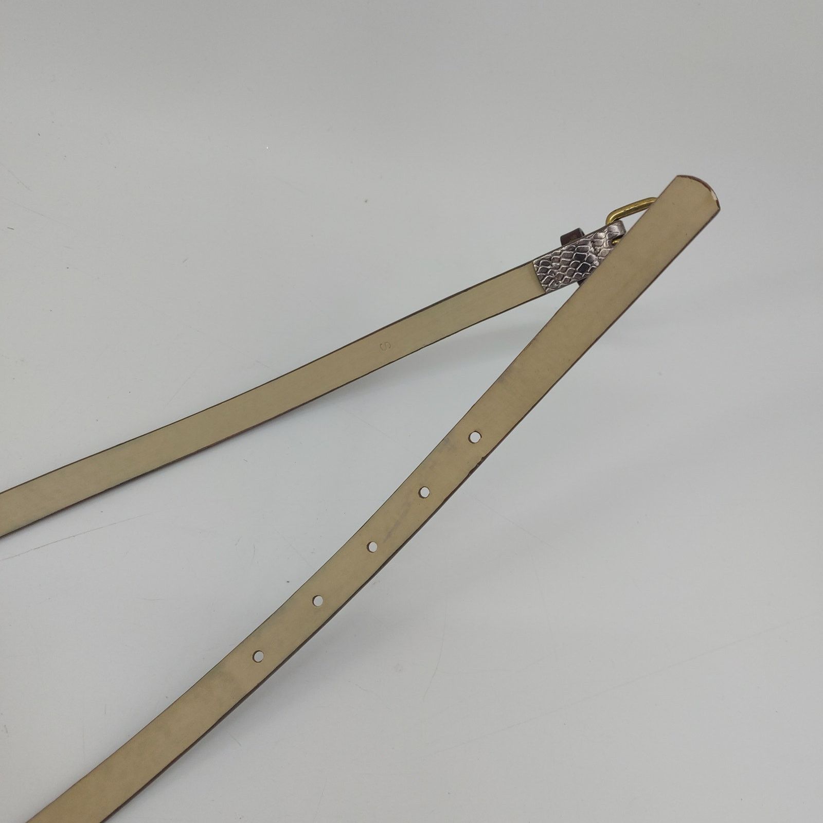 J.Crew J. Crew Factory Metallic Skinny Belt Fashion Glam Preppy S Size ONE SIZE - 4 Thumbnail