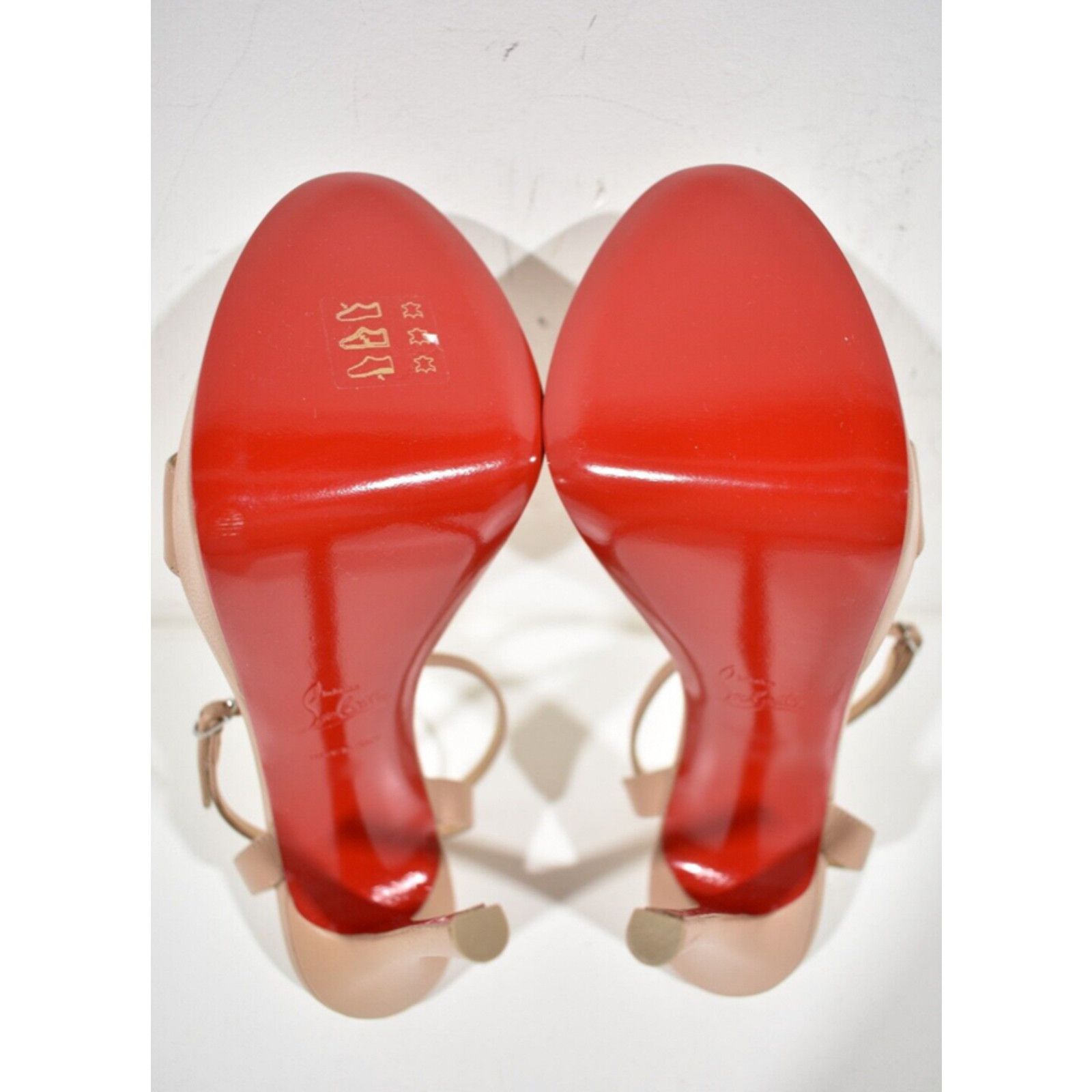 Christian Louboutin Christian Louboutin Loubi Queen Alta 150 Nude Ankle Strap Size US 9 / IT 39 - 12 Thumbnail