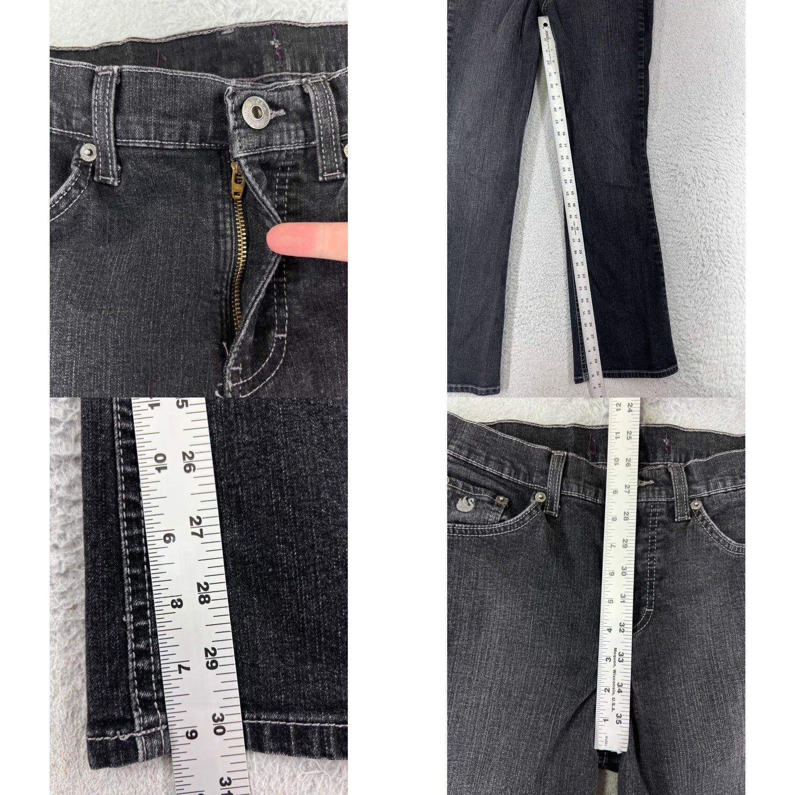 Gloria Vanderbilt Mudd Jeans Womens Bootcut Denim Black 26 Mid Rise 27x30 5-Pocket Embroidered Logo Cowboy Southwestern Designer Vintage No Size 26" / US 2 / IT 38 - 8 Thumbnail