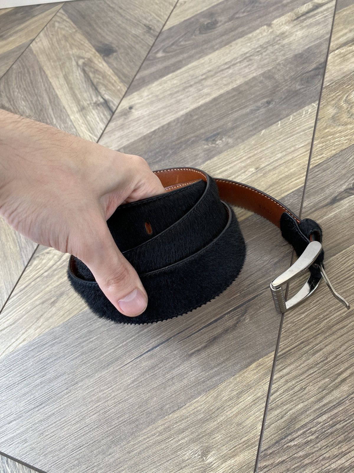 Tod's Vintage Tod’s Pony Hair Leather Belt Size ONE SIZE - 4 Thumbnail
