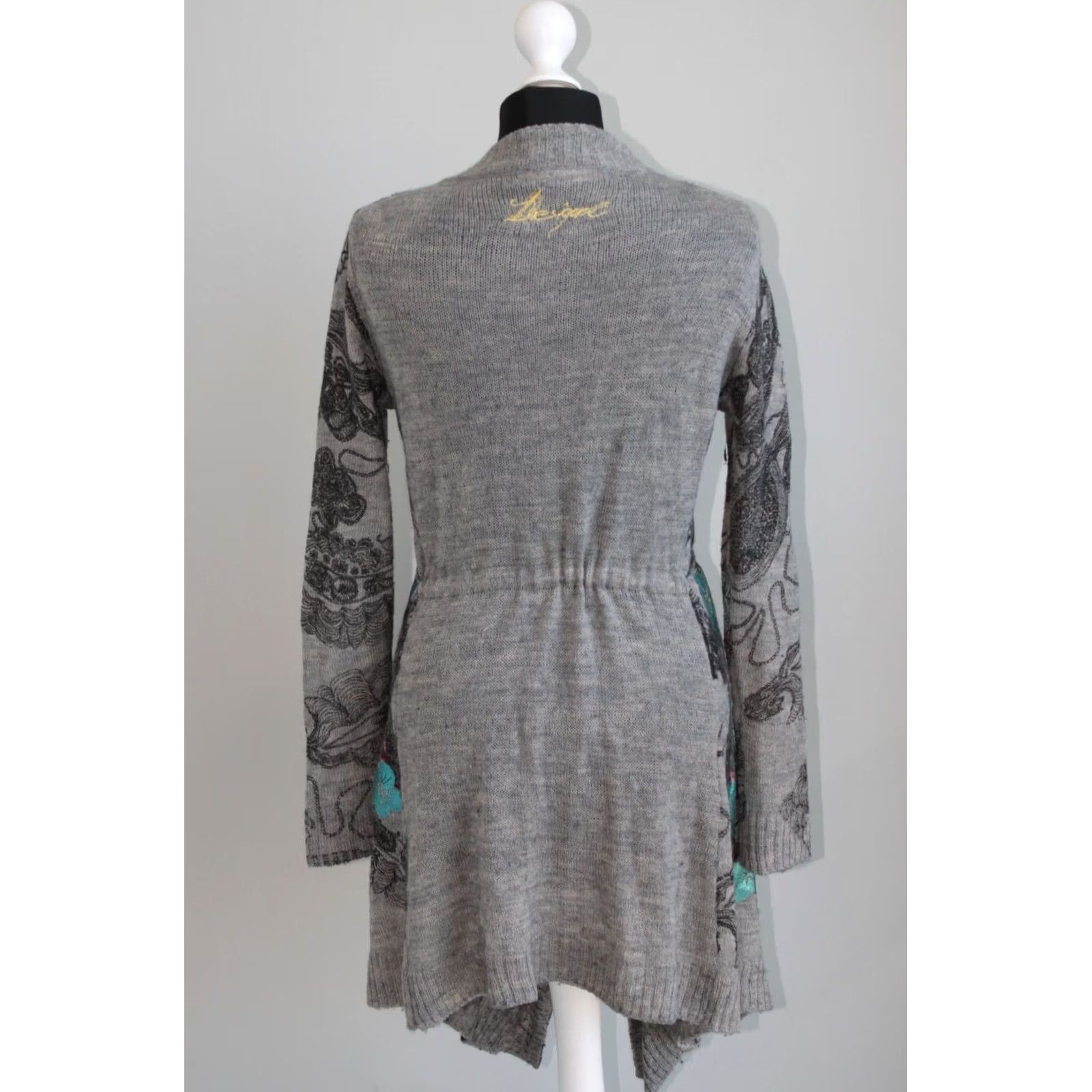 Desigual Desigual womens grey cardigan robe wrap Jumper XL Adult Size XL / US 12-14 / IT 48-50 - 5 Thumbnail