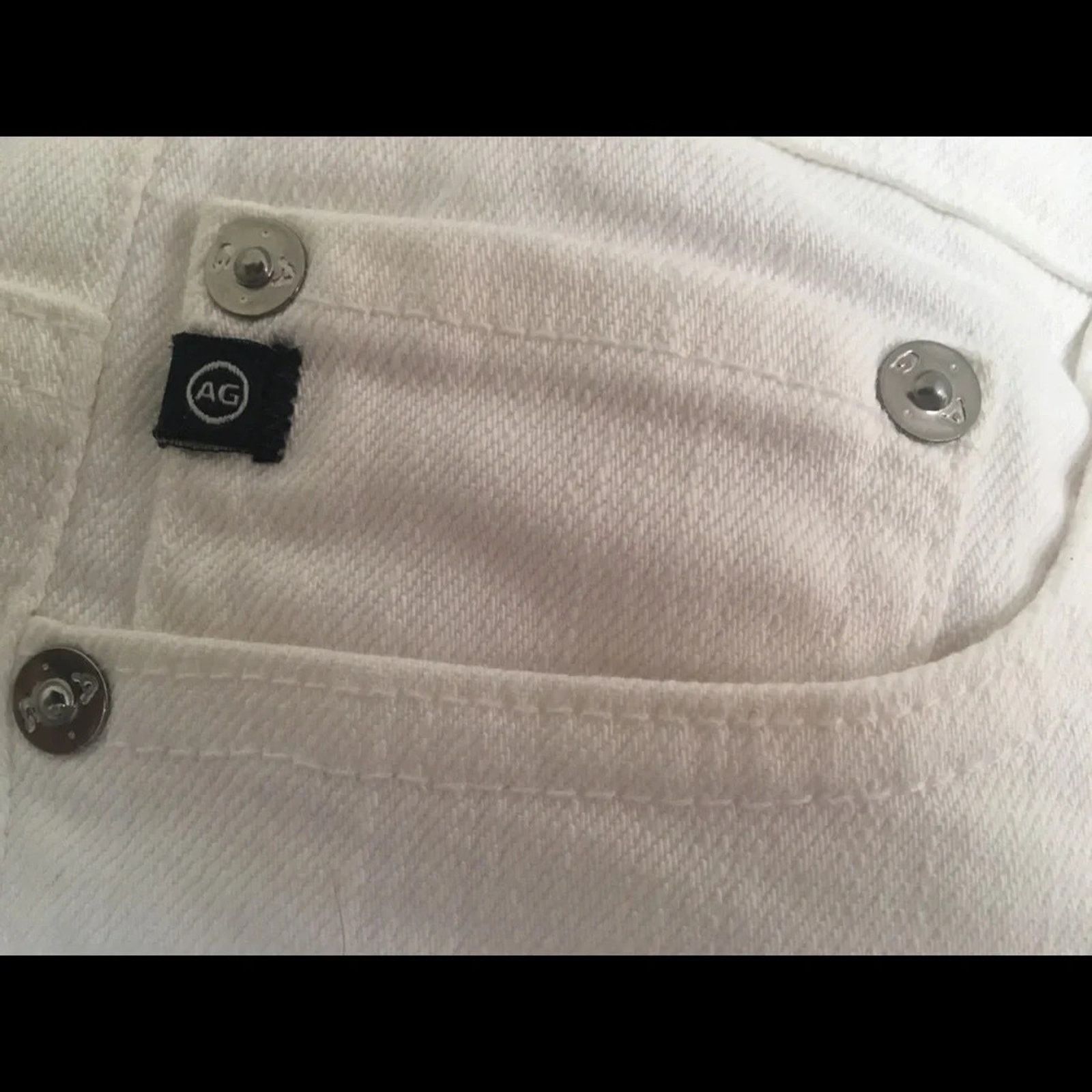 AG Adriano Goldschmied Adriano Goldschmied white stilt cigarette leg jeans size 28R Size 28" / US 6 / IT 42 - 4 Thumbnail