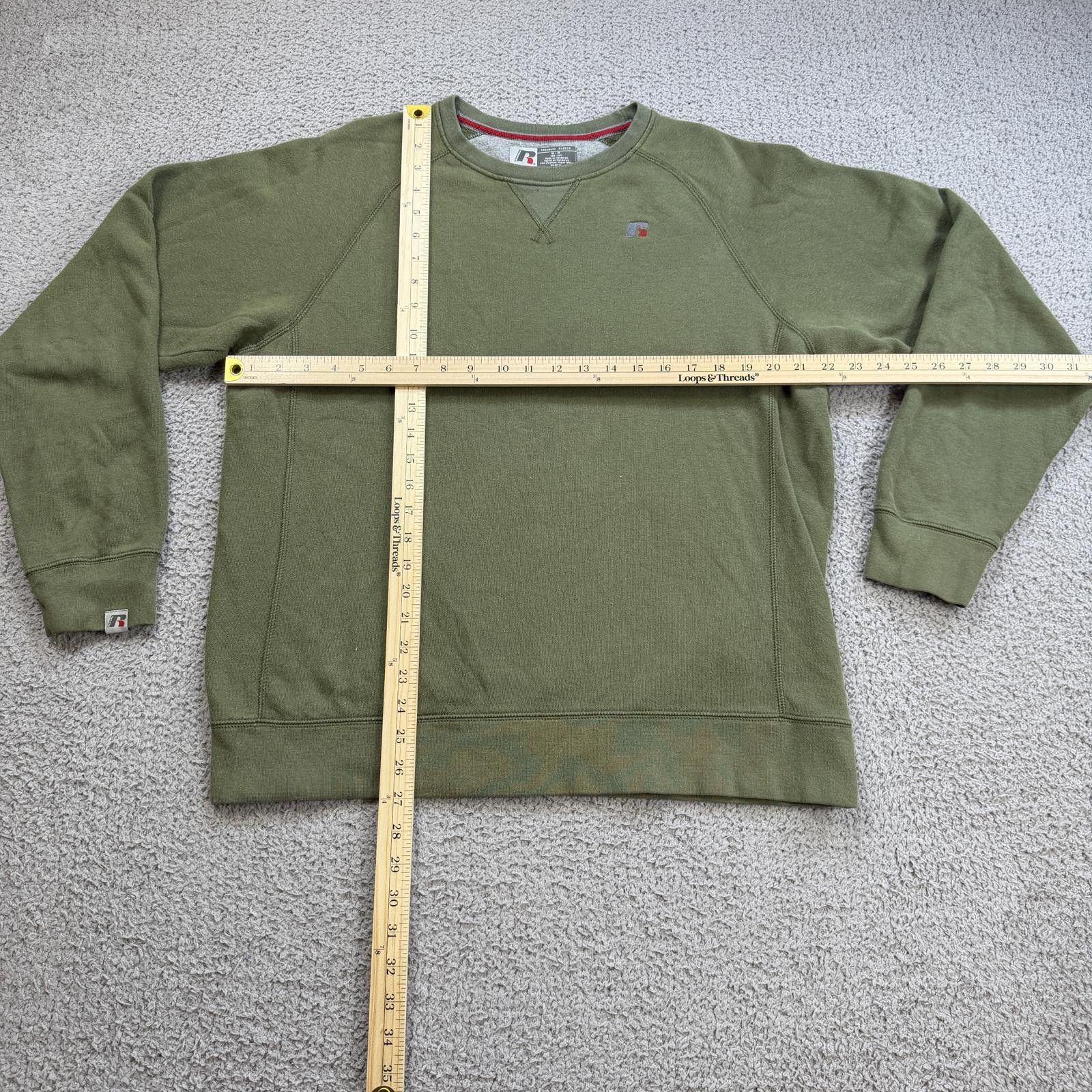 Russell Athletic Russell Athletic Premium Fleece Crewneck Sweatshirt Olive M Size US L / EU 52-54 / 3 - 3 Thumbnail