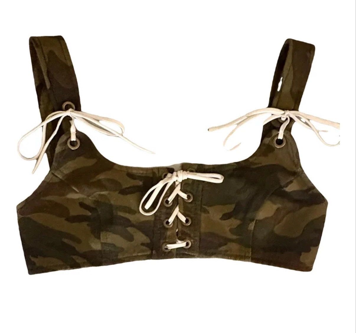 MONSE Monse Camo lace up Bra Top Size XS / US 0-2 / IT 36-38 - 1 Thumbnail