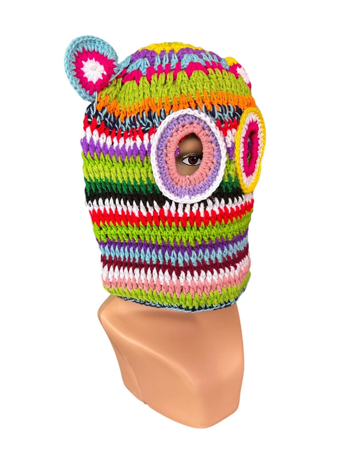 Hysteric Glamour × Japanese Brand Rare Balaclava Masked Crochet Knitted Handmade ☠️☠️ Size ONE SIZE - 2 Thumbnail