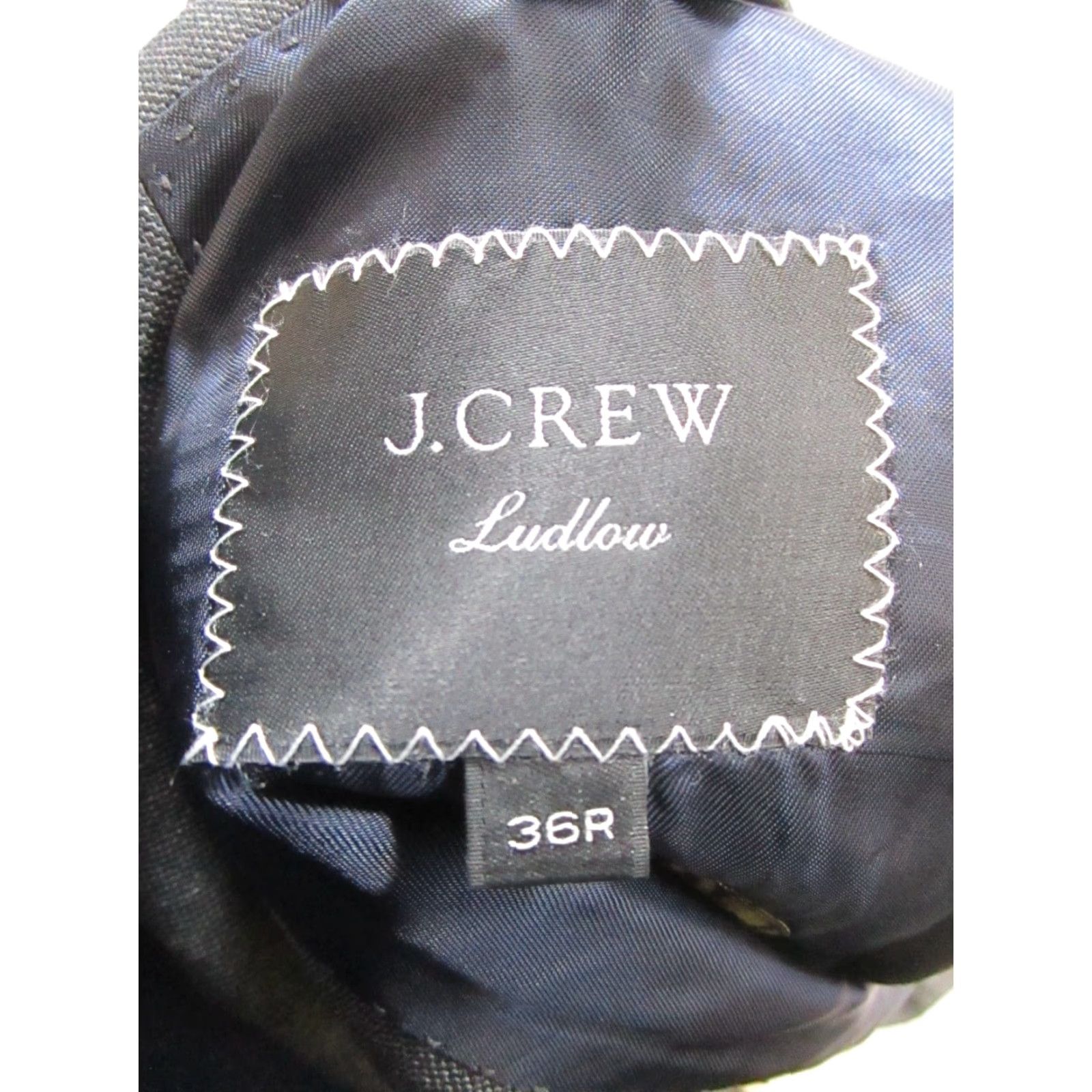 J.Crew J.CREW Blazer Mens 36 Gray Wool Notch Lapel Double-Vented 2 Piece Sports Jacket Regular Front Button Two-Button Dry Clean Only Wool Lining 36 Chest Size 36R - 3 Thumbnail