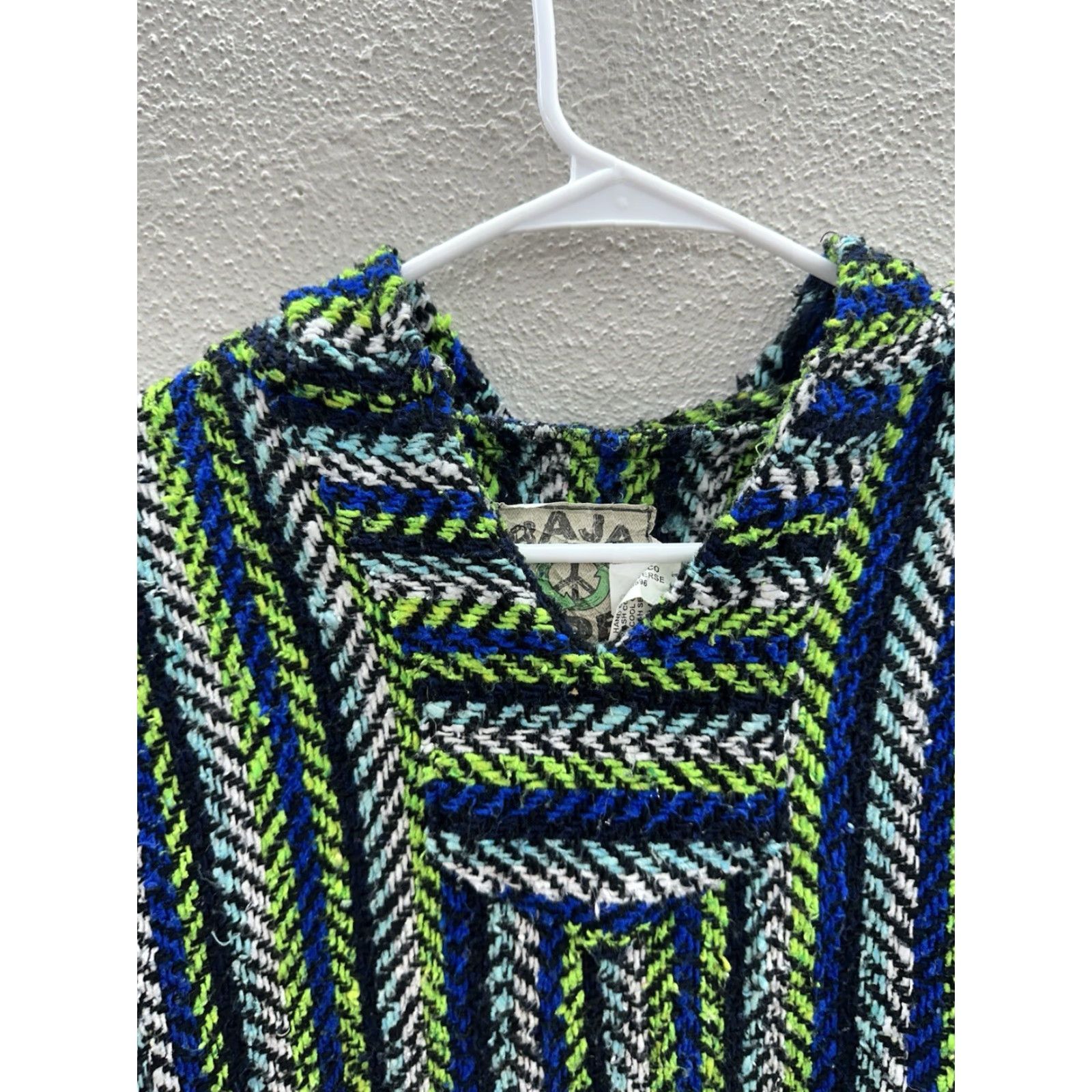 Vintage VINTAGE Baja Joe Sweatshirt Shirt Men Regular Small Green Blue Hooded Pockets Knit Pullover Mexican 90s Sports Size US S / EU 44-46 / 1 - 4 Thumbnail