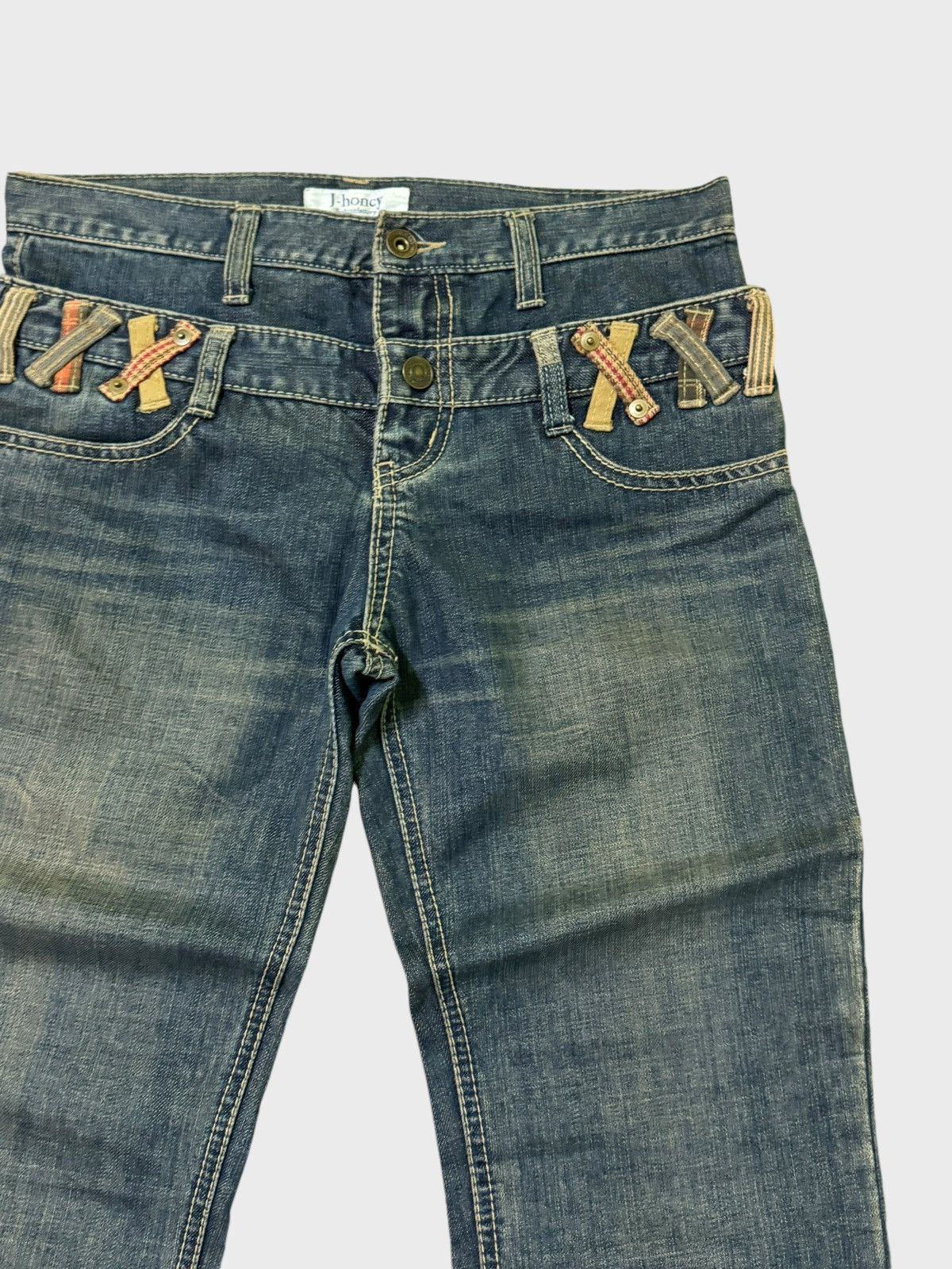 Hysteric Glamour × Japanese Brand Vintage Double Waist J-Honey Junya Watanabe Style Denim Size US 29 - 5 Thumbnail