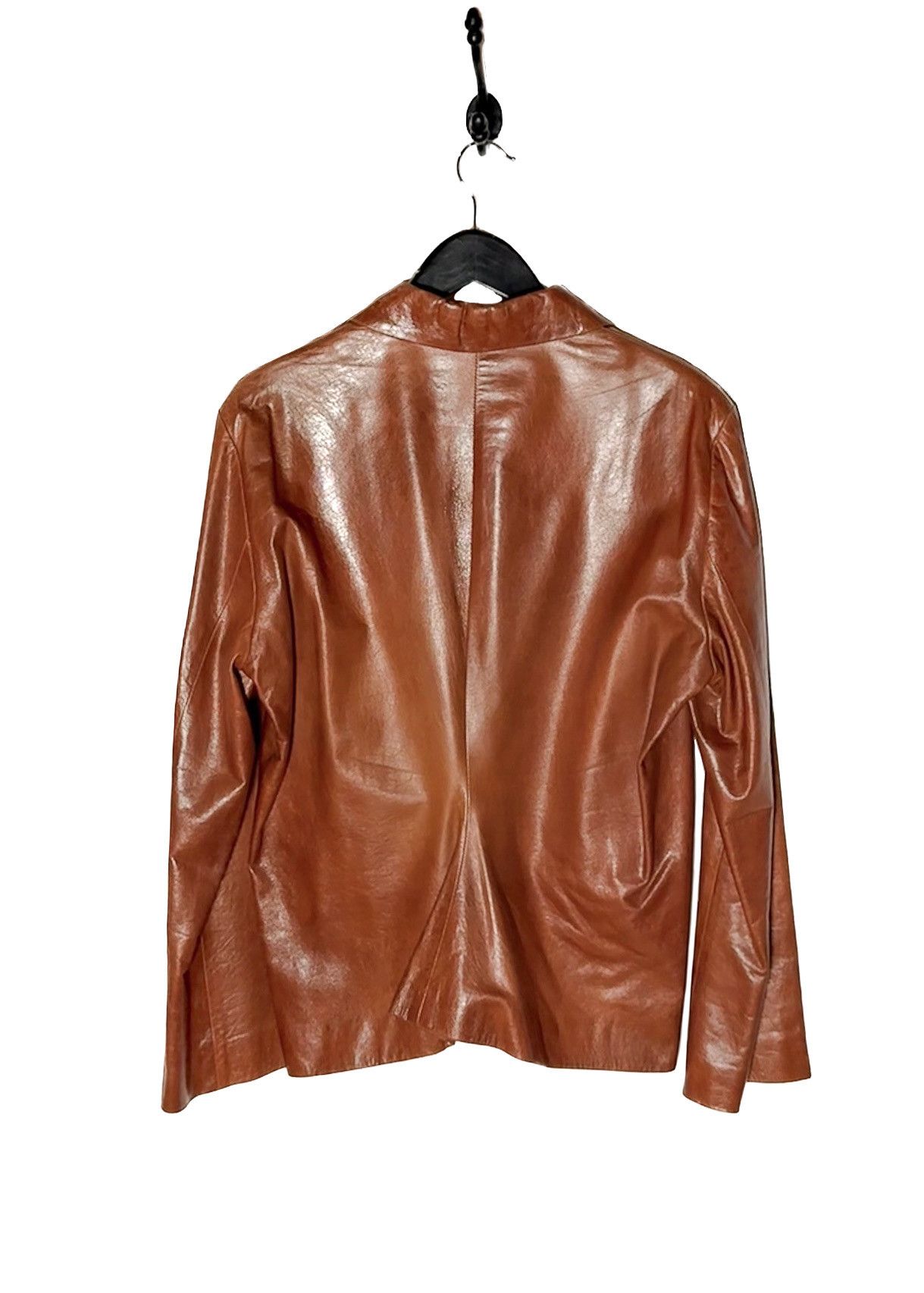 Lanvin Lanvin Vintage Cognac Brown Lambskin Leather Jacket Size M / US 6-8 / IT 42-44 - 5 Thumbnail