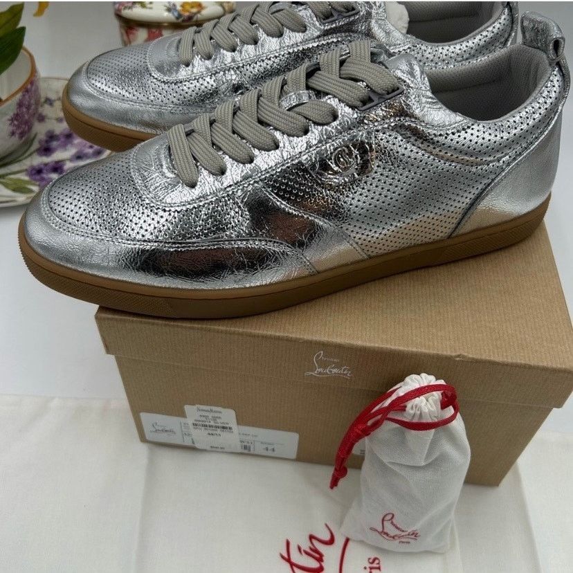 Christian Louboutin Mens Christian Louboutin TUTTI RUI leather sneakers size 44 Size US 11 / EU 44 - 4 Thumbnail