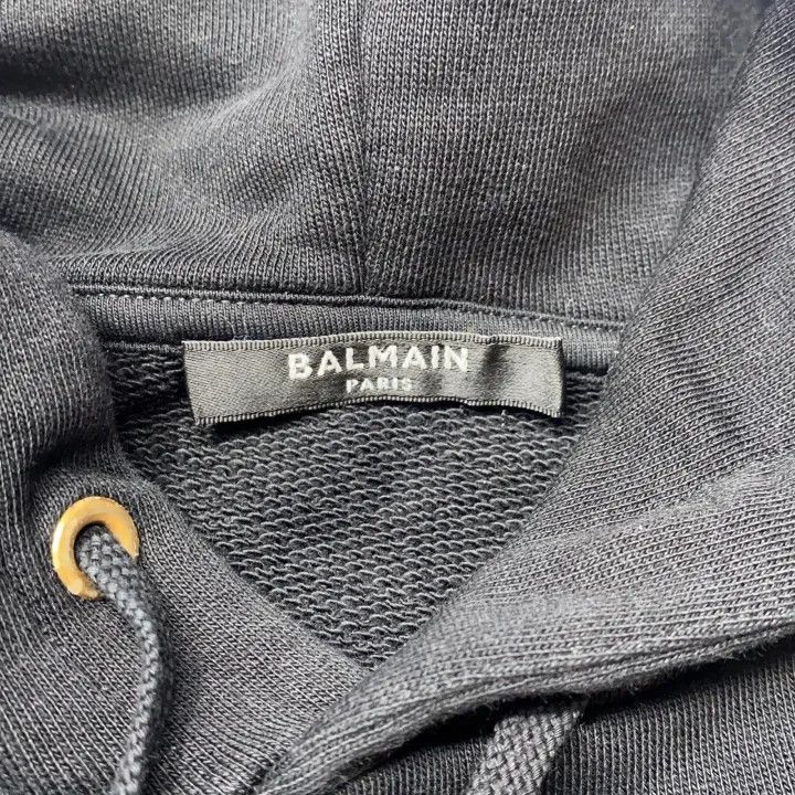 Balmain Balmain SS22 Logo Print Hooded Sweatshirt -2507 Size M / US 6-8 / IT 42-44 - 4 Thumbnail