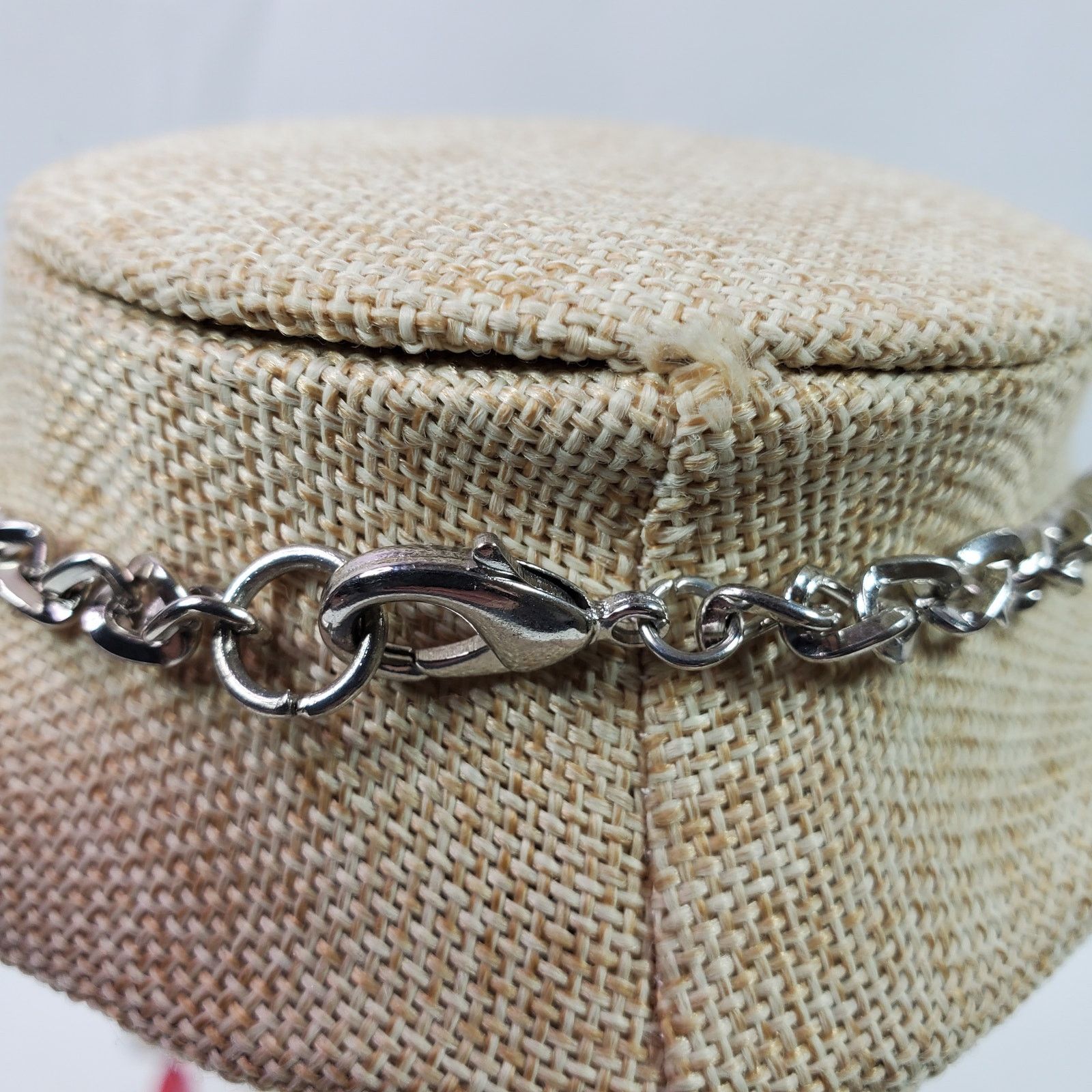 The Unbranded Brand Pink Necklace Big Beads on Silver Tone Chain 34 Inch Size ONE SIZE - 4 Thumbnail
